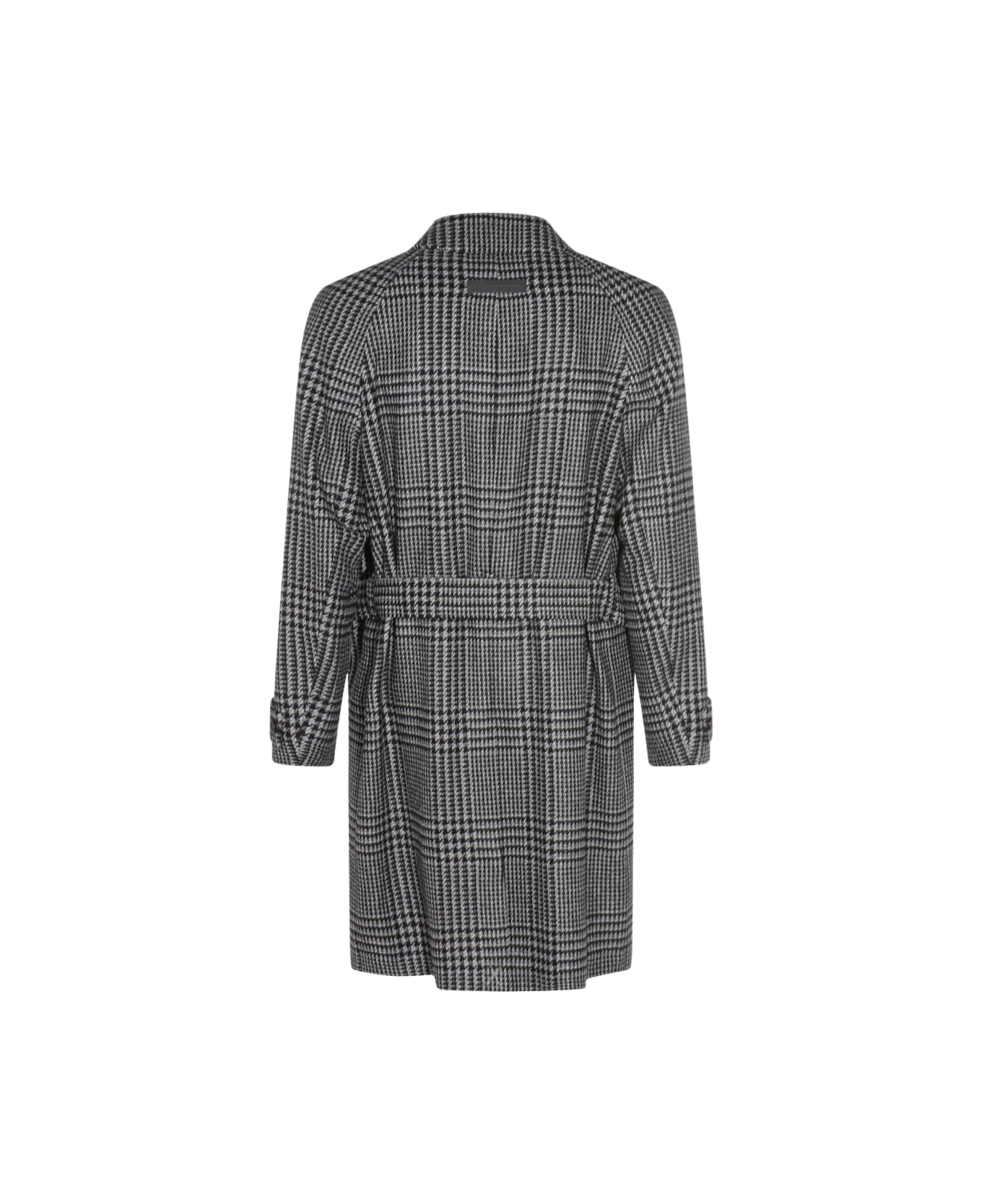 Zegna Grey And Black Wool Coat - Grey/Black