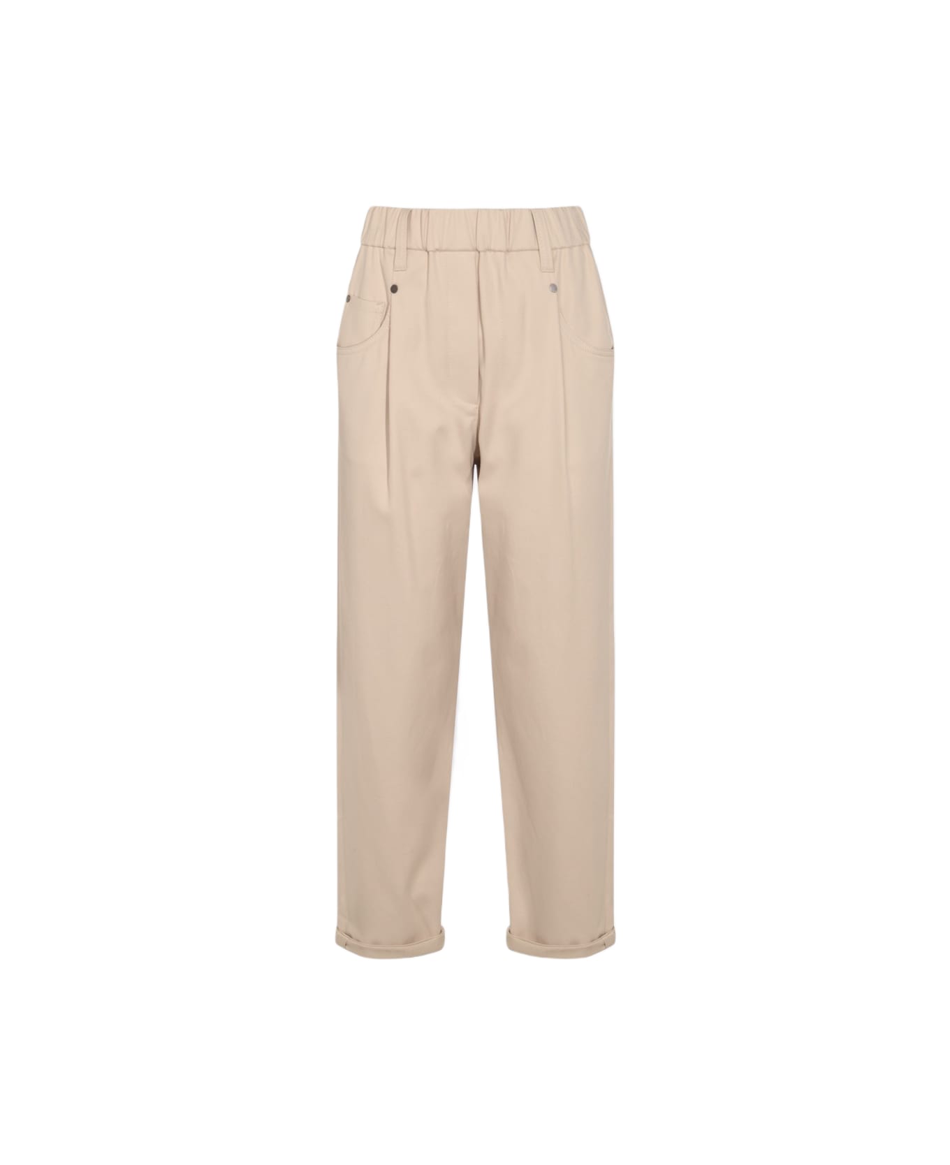 Brunello Cucinelli Beige Cotton Pants | italist