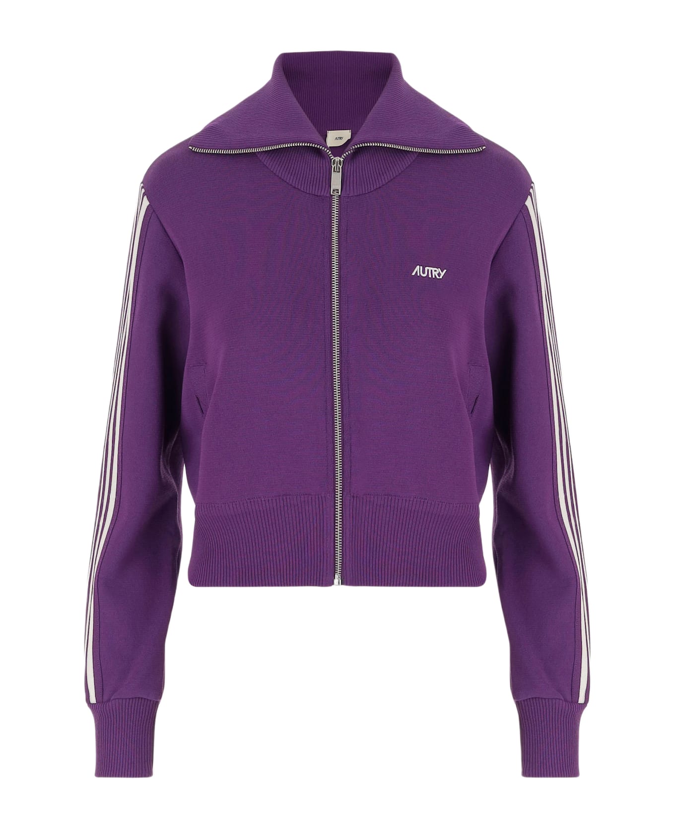 Autry Viscose Blend Sweatshirt With Logo - Purple
