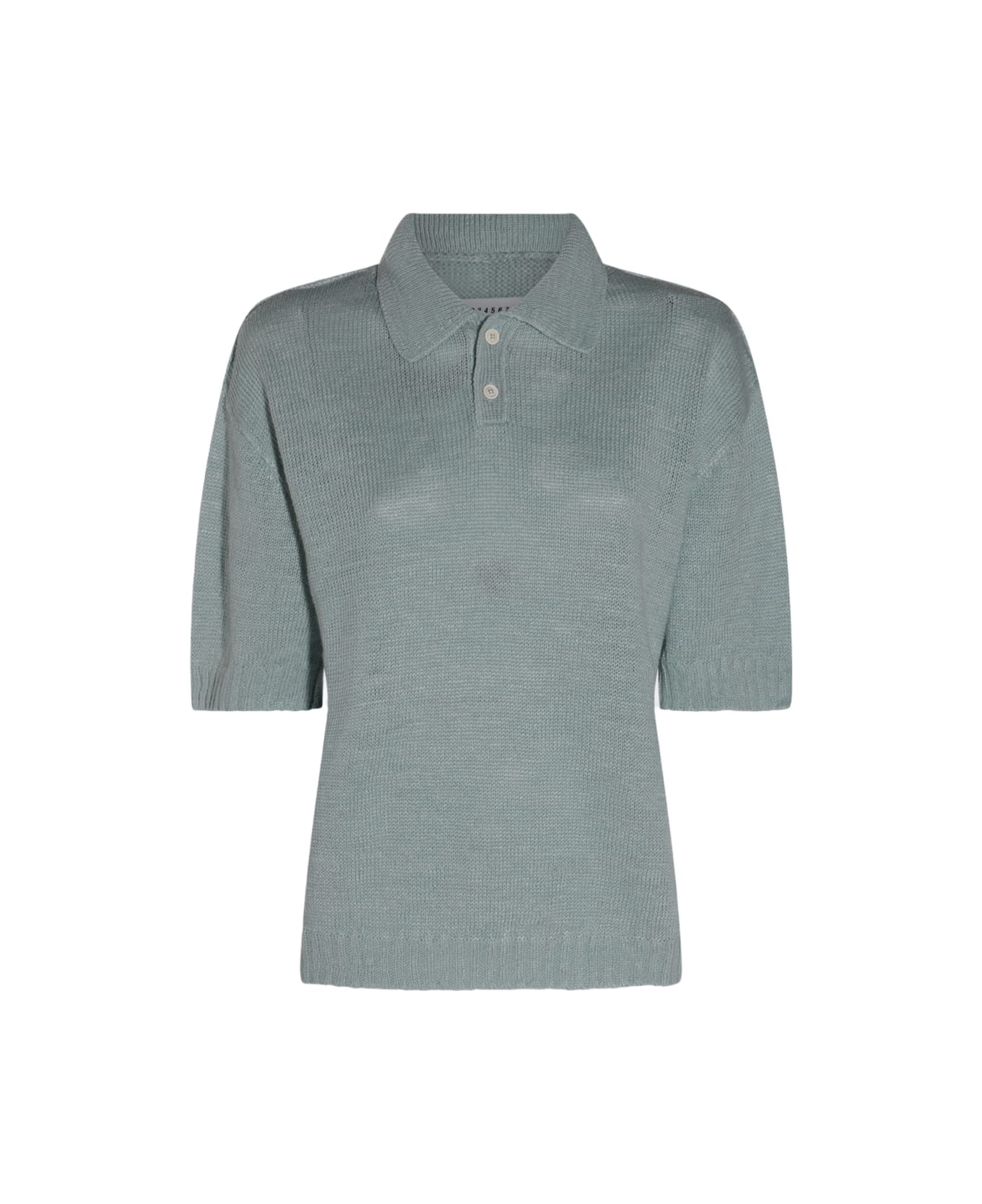 Maison Margiela Light Blue Canapa Polo Shirt - Blue