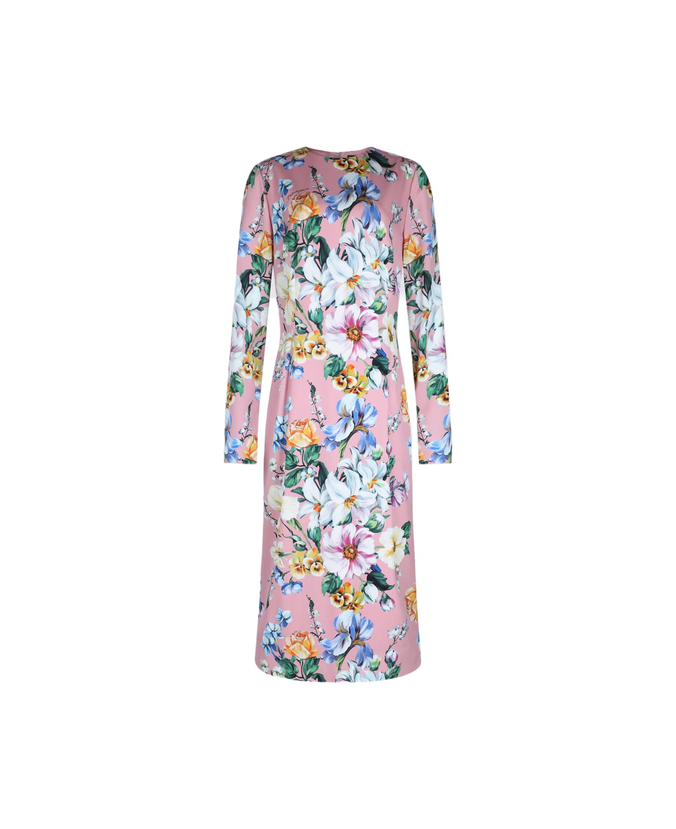 Dolce & Gabbana Multicolor Silk Dress - Pink