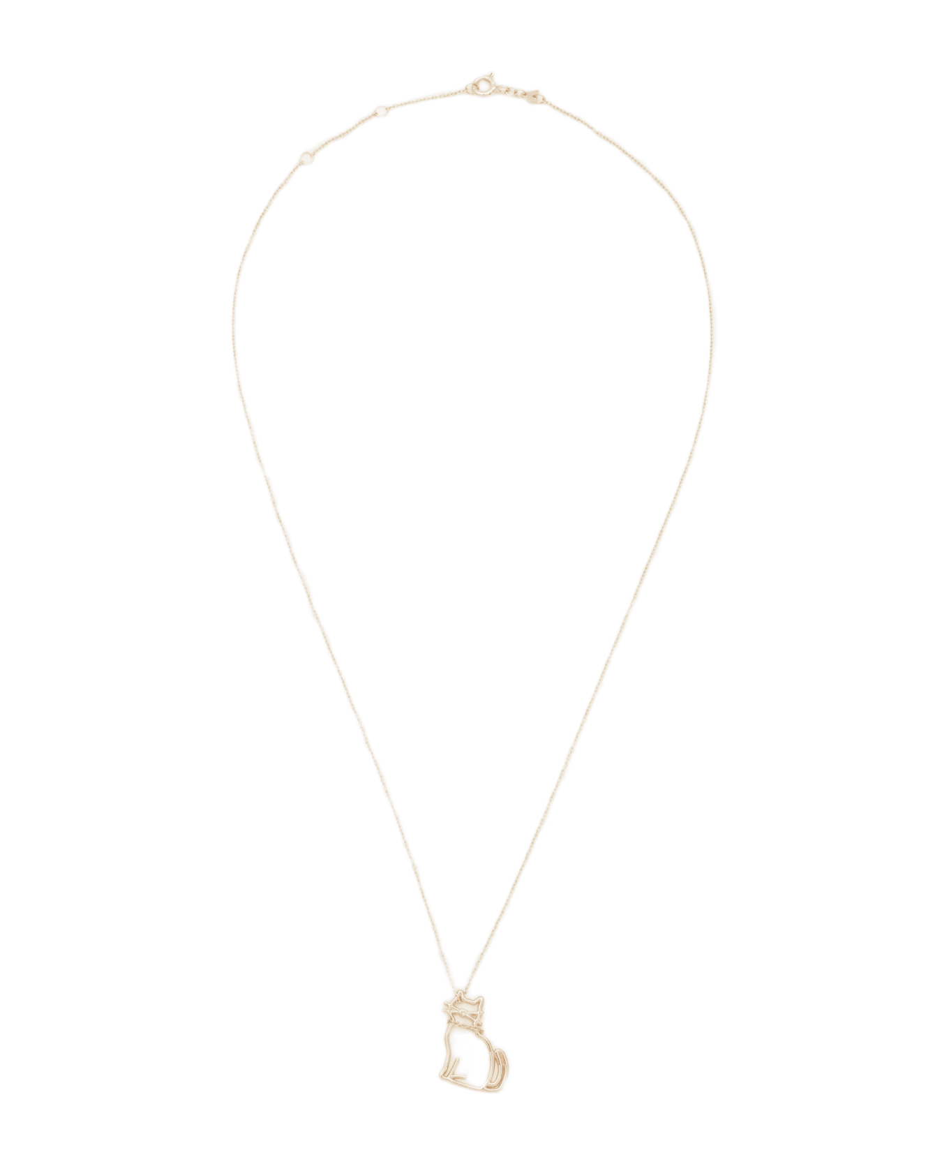 Aliita 'miau' Gold Pendant Necklace - Golden ネックレス