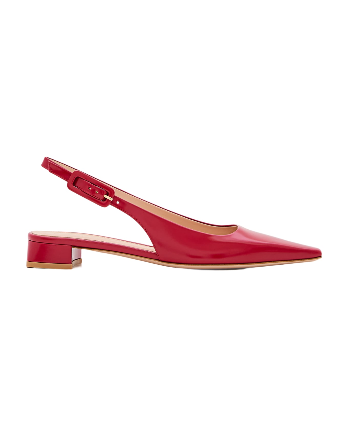 Gianvito Rossi Tokio Leather Sling-back - Red
