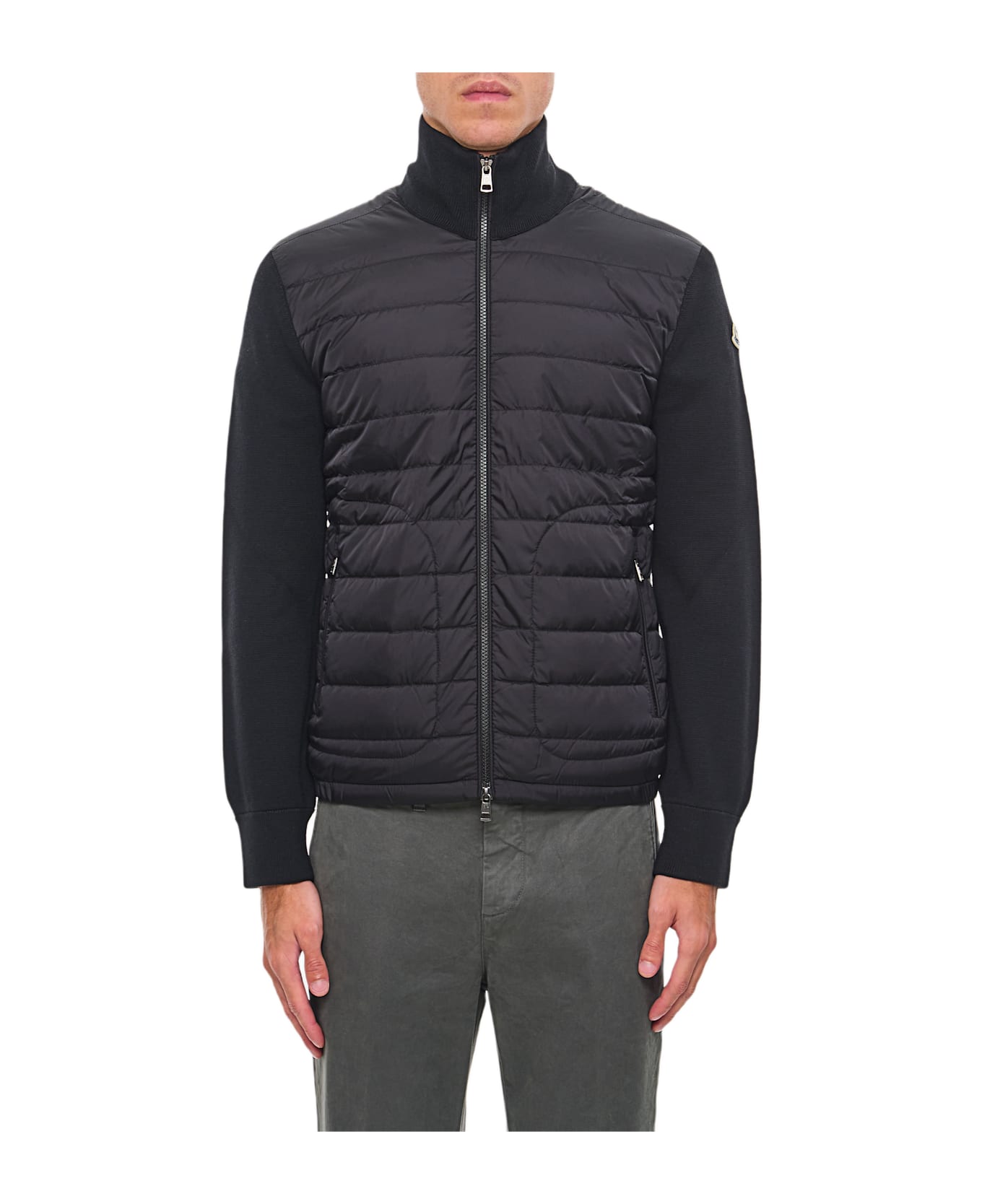 Moncler Zip Up Padded Jacket - Black ダウンジャケット