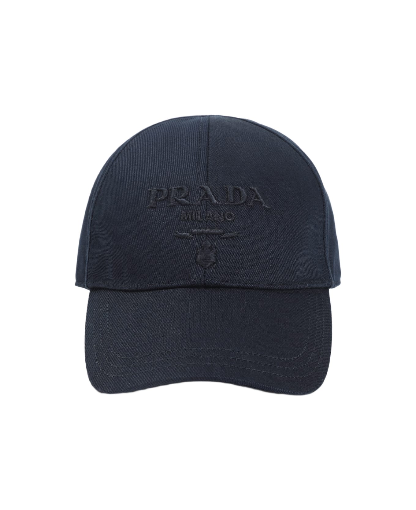 Prada Cotton Baseball Hat - Bleu