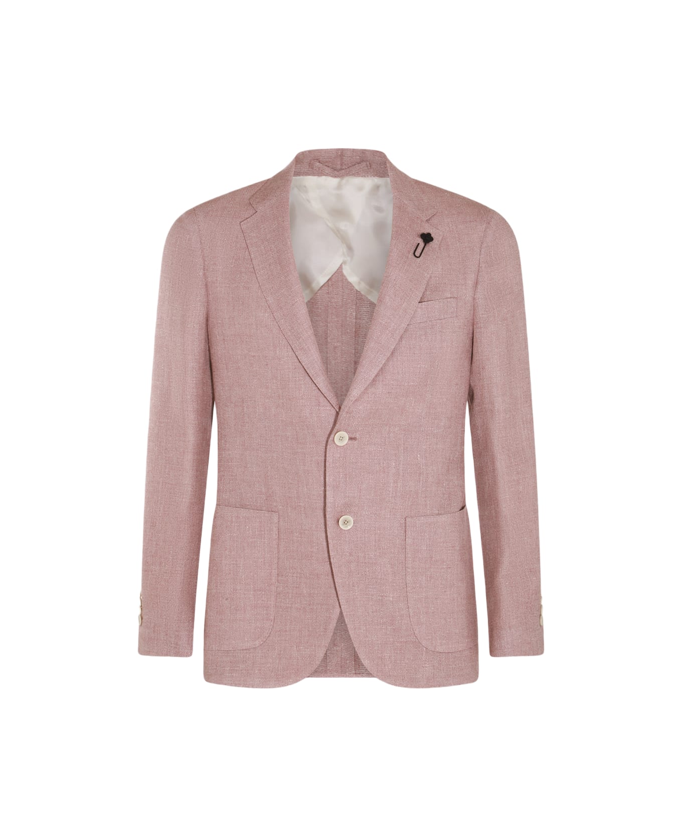 Lardini Light Pink Linen Blazer - Pink