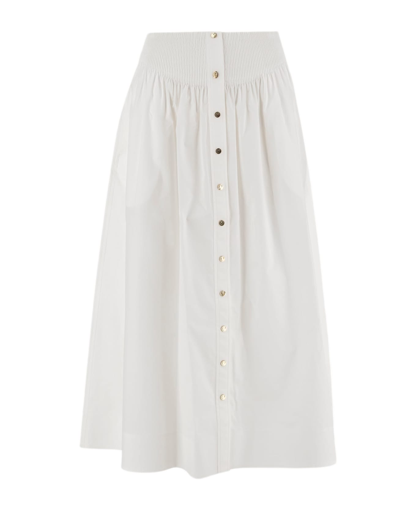 Tory Burch White Poplin Skirt - Bianco