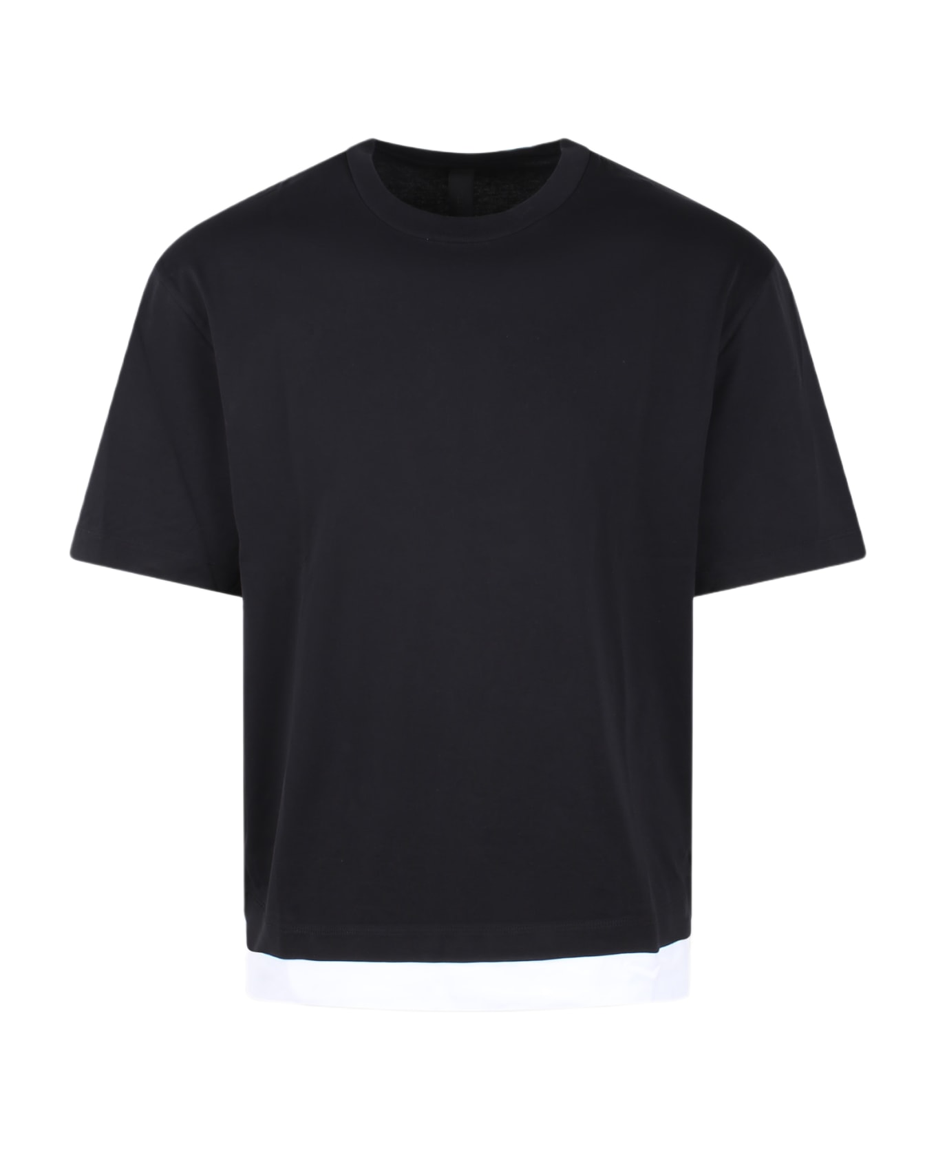 Neil Barrett Slim Dropped Shoulder Bicolor T-shirt - Black