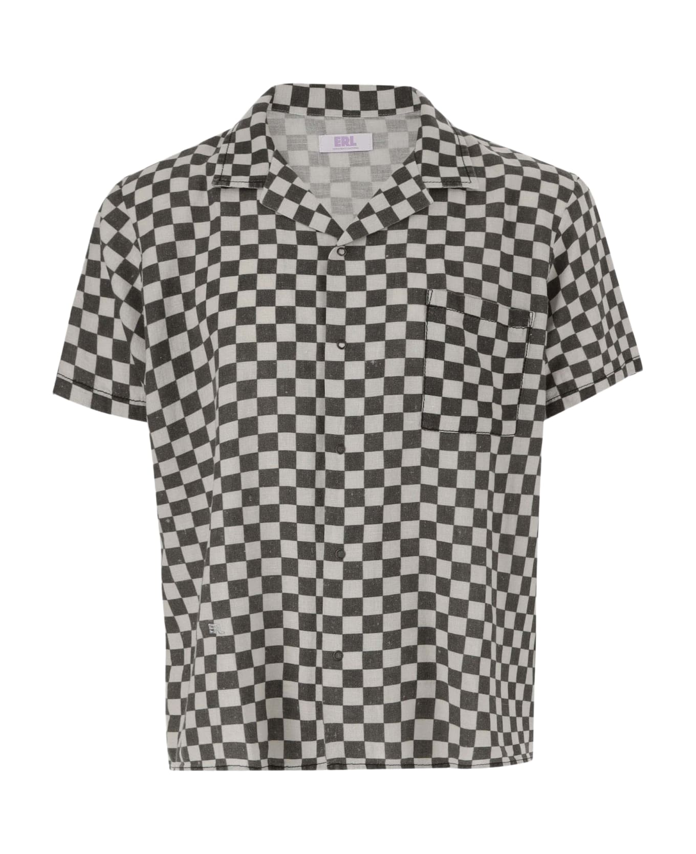 ERL Cotton And Linen Shirt With Checkered Pattern - Red