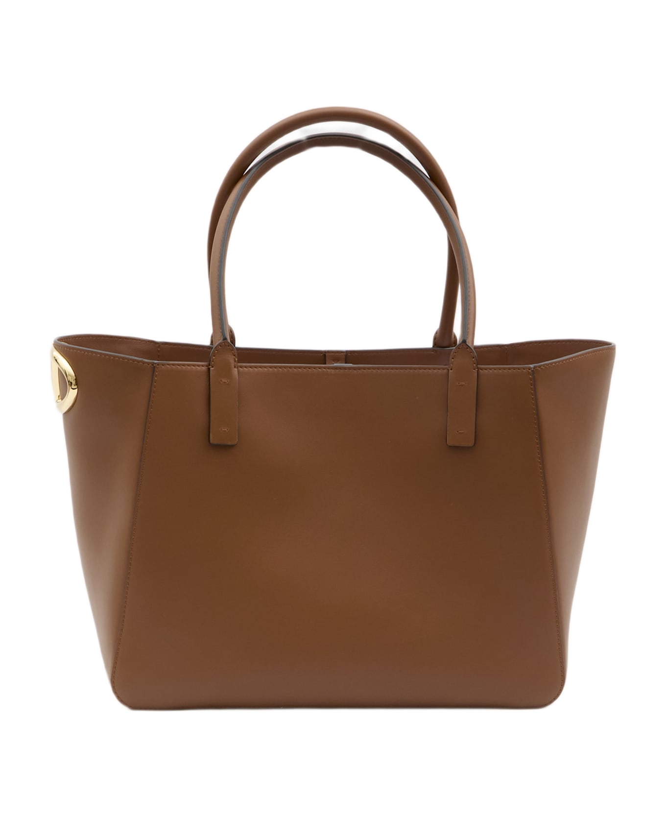 Valentino Garavani Vlogo Side Shopping Bag - BROWN