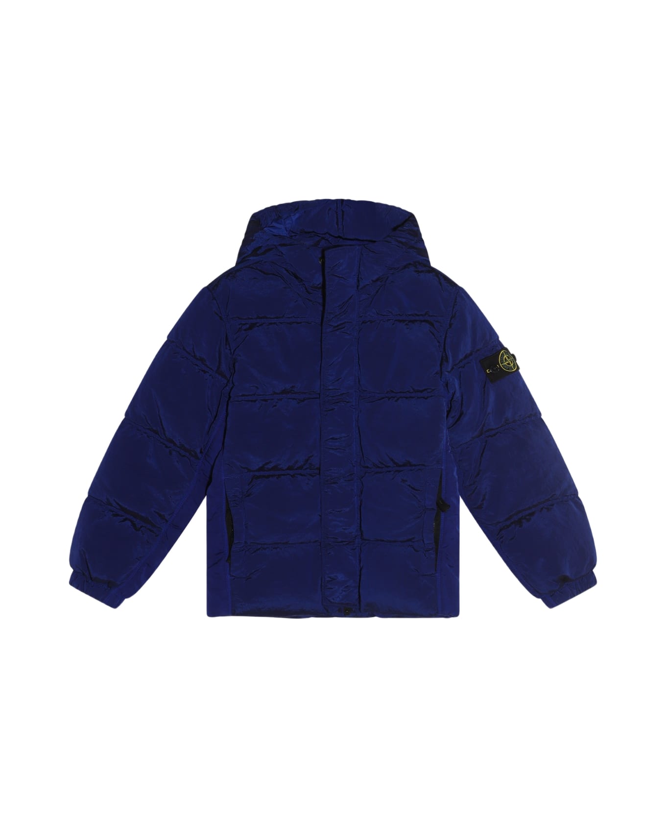 Stone Island Blue Down Jacket - BRIGHT BLUE
