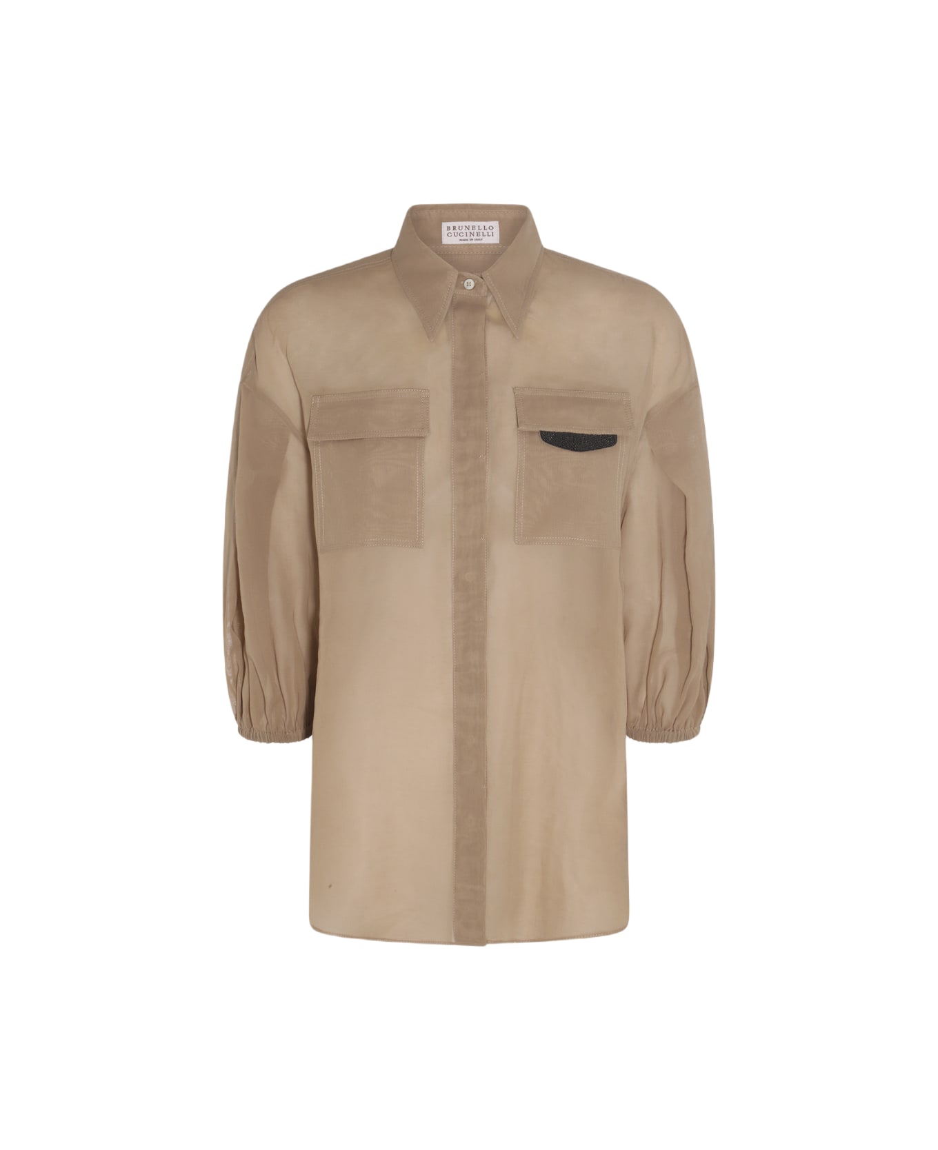 Brunello Cucinelli Beige Cotton Shirt シャツ