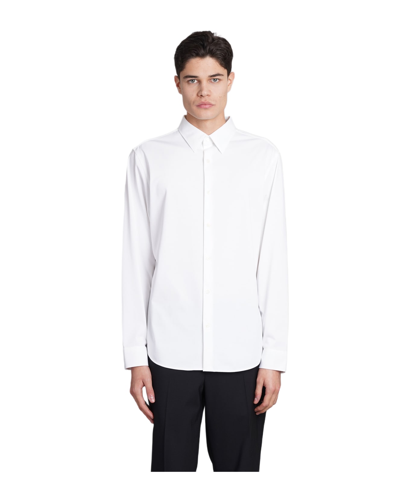 Theory Sylvain Shirt In White Cotton - white