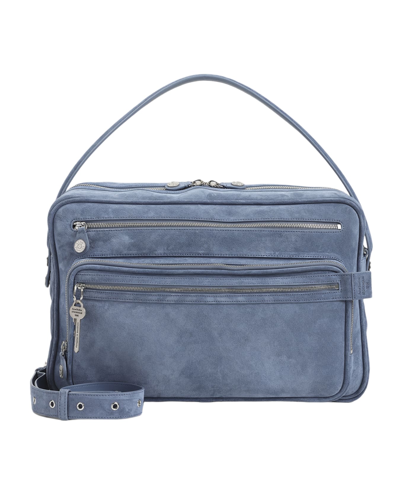 Acne Studios Camero Camera Suede Bag - Denim Blue