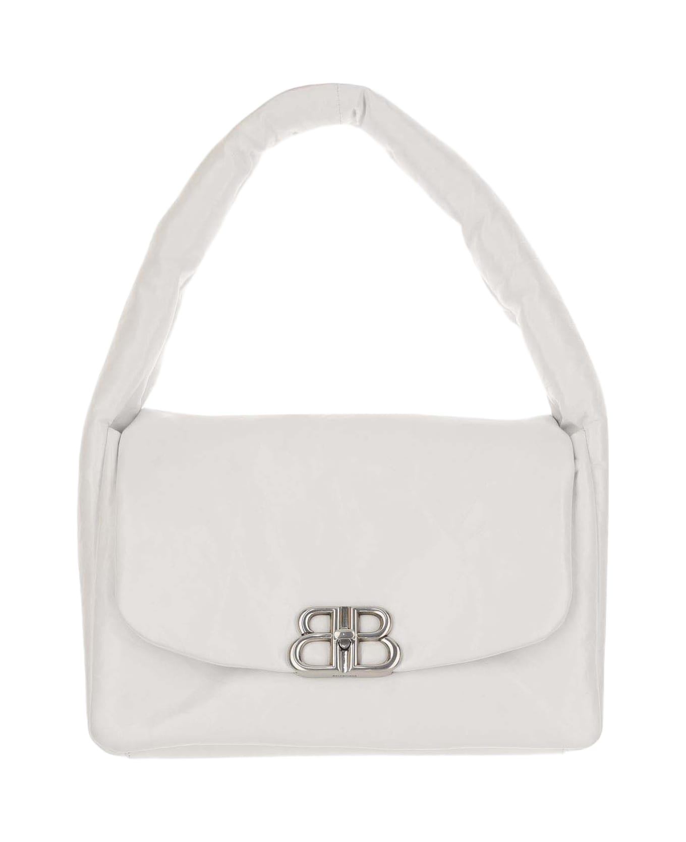 Balenciaga Monaco Medium Sleeve Bag - White