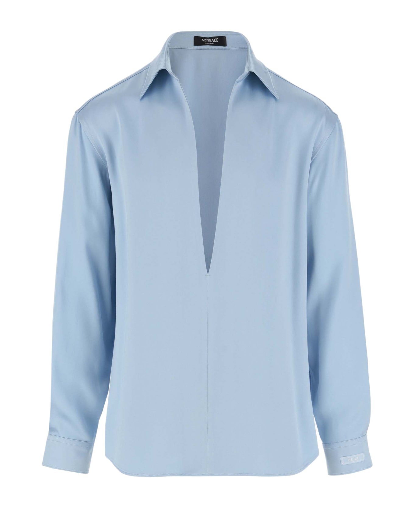 Versace Viscose Blend Shirt - Clear Blue