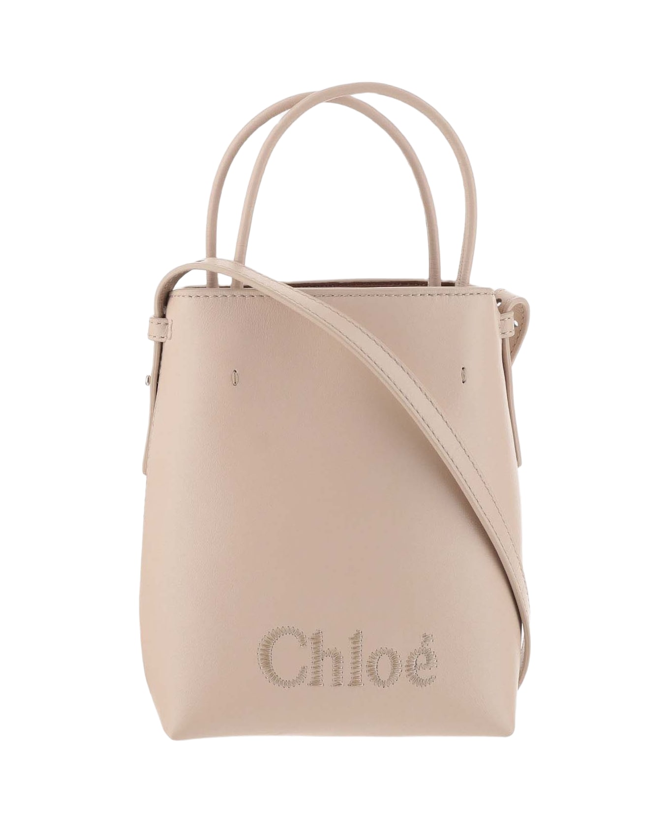 Chloé Sense Micro Tote Bag - CEMENT pink