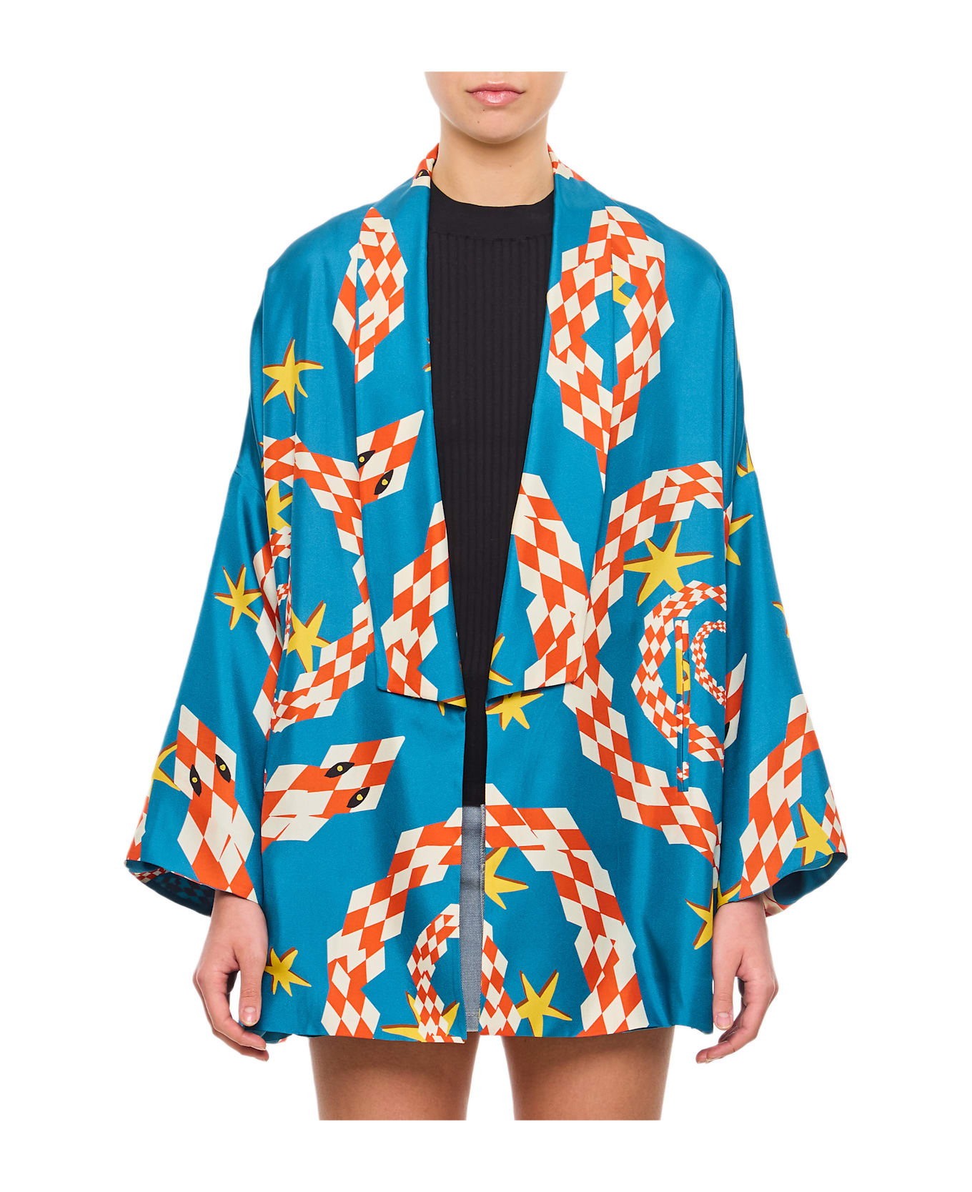 Alberto Biani Kimono Jacket - Blue