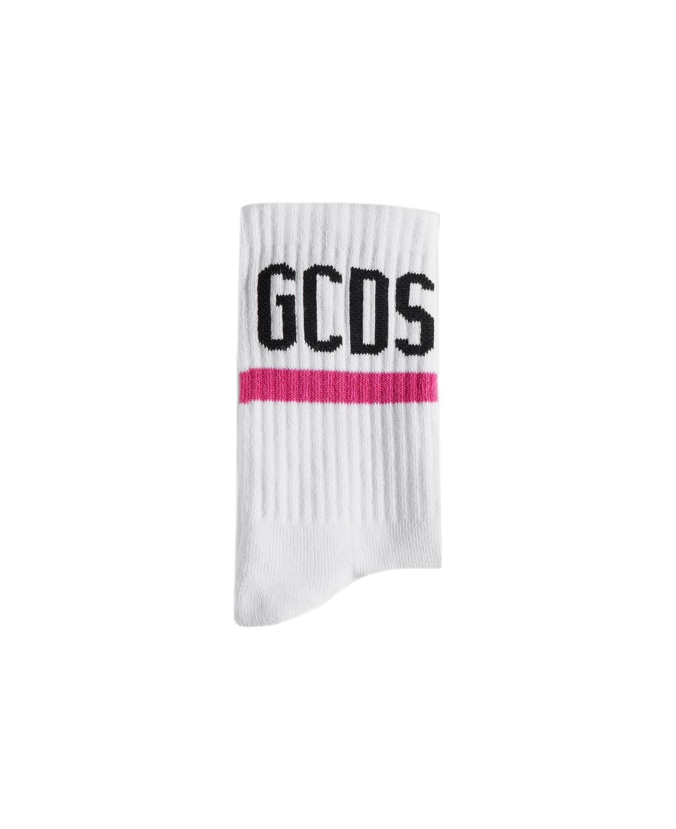 GCDS Logo Cotton-blend Socks - Fuchsia 靴下＆タイツ
