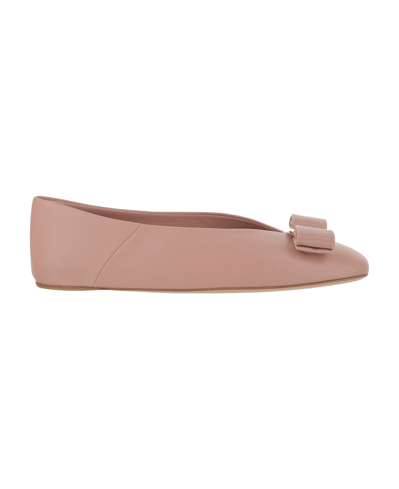 Ferragamo Vara Bow Ballet Flats - Pink