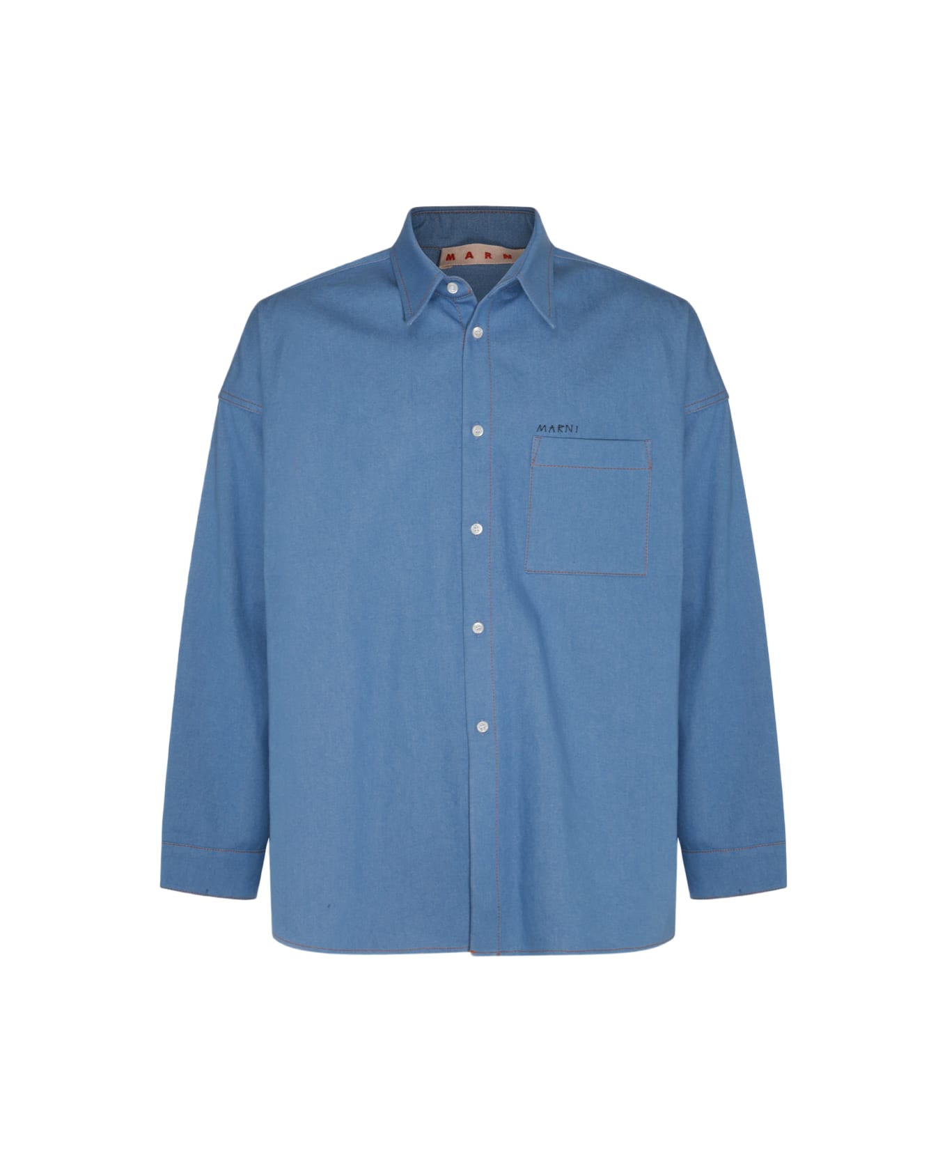 Marni Light Blue Cotton Shirt - AZURE