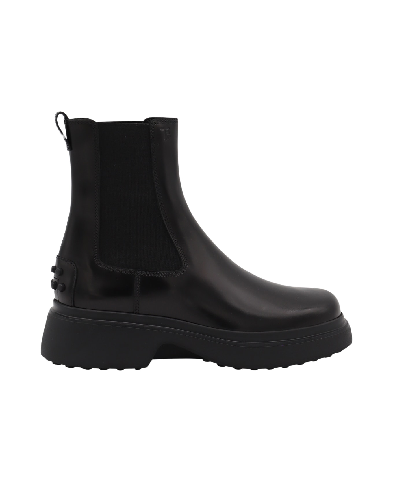 Tod
s Black Leather Boots - Black