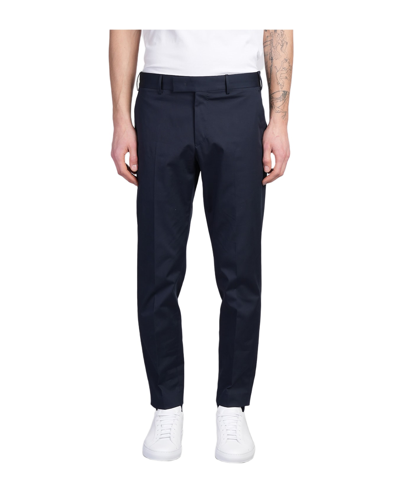 PT Torino Sd59 Pants In Blue Cotton - blue