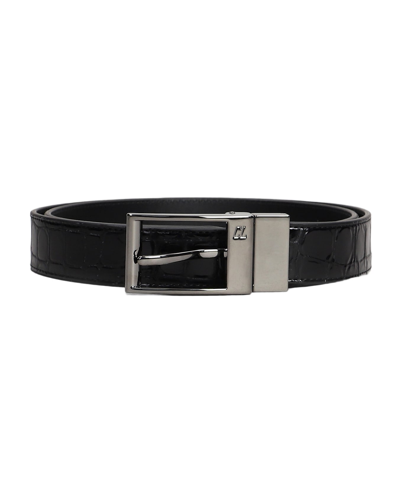 Christian Louboutin Bizzbelt Switch 30mm Belts In Black Leather - black