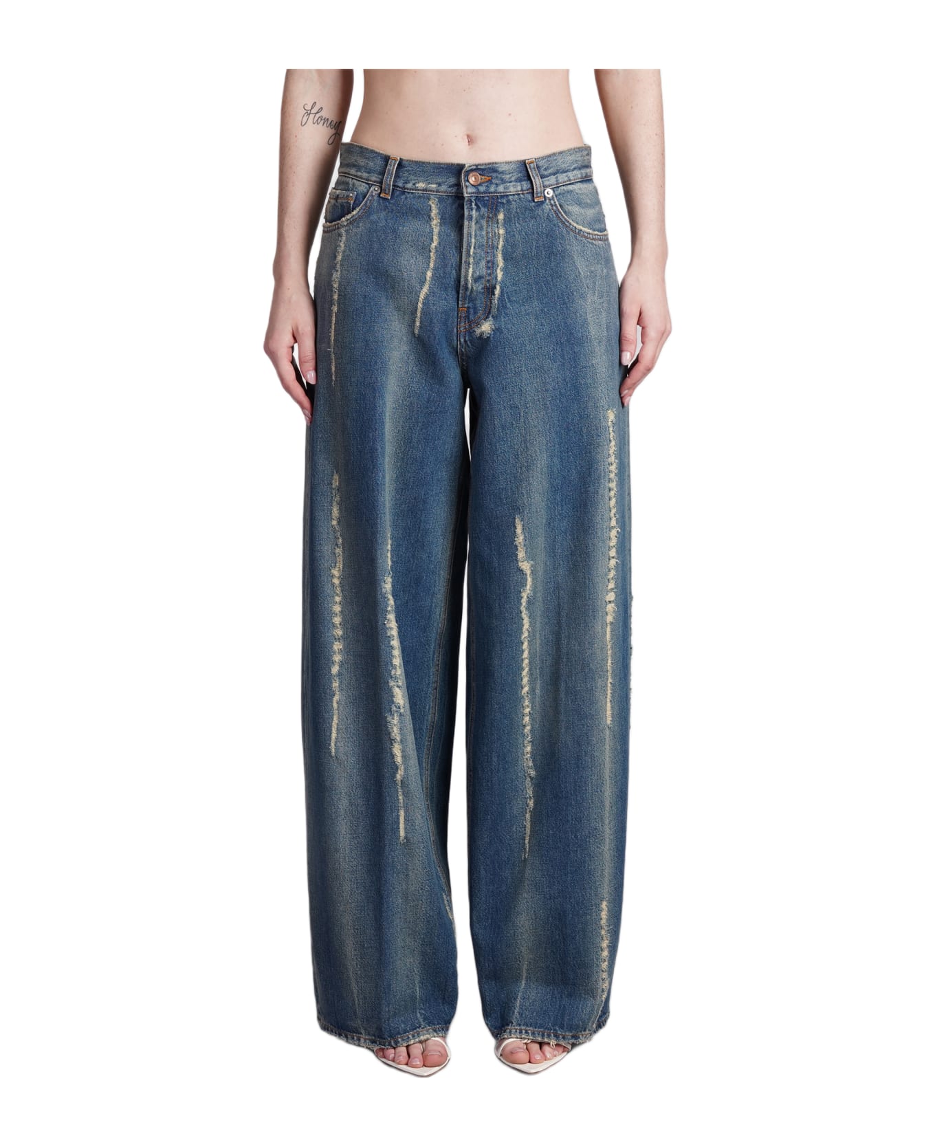 Haikure Bethany Jeans In Blue Cotton - blue