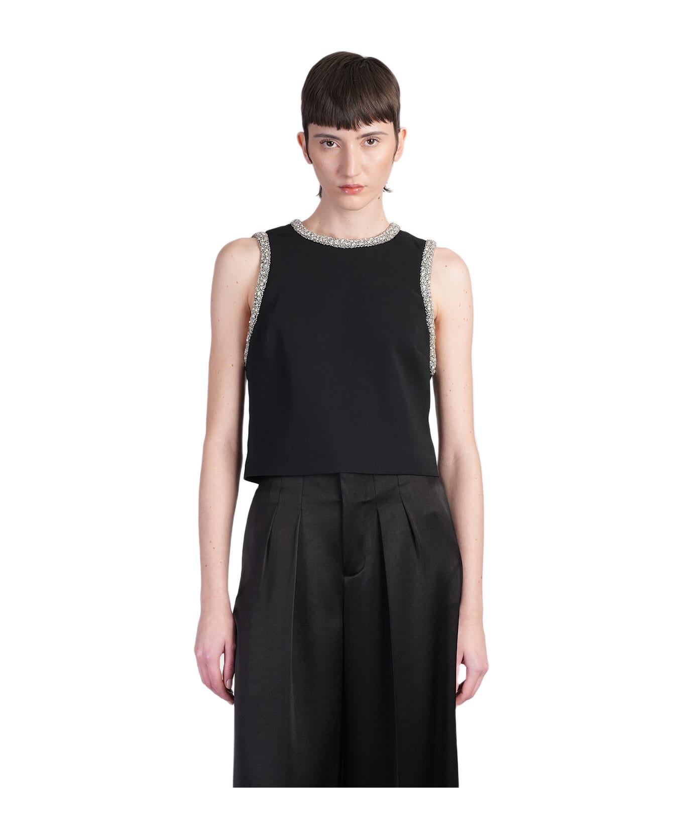 Alice + Olivia Amal Topwear In Black Polyester - Black