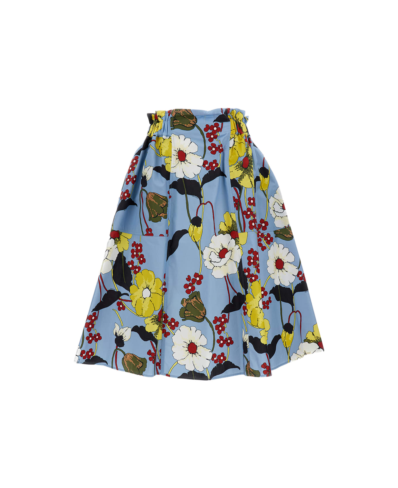 Marni Floral Printed Poplin Skirt - MultiColour