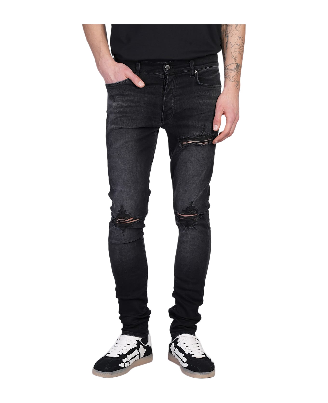 Jeans In Black Denim - Thumbnail 2