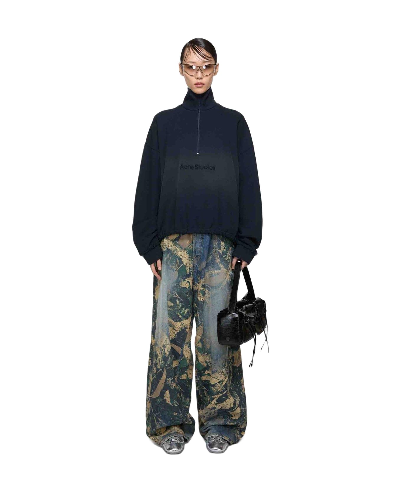 Acne Studios Wide Leg Denim Jeans - Brown