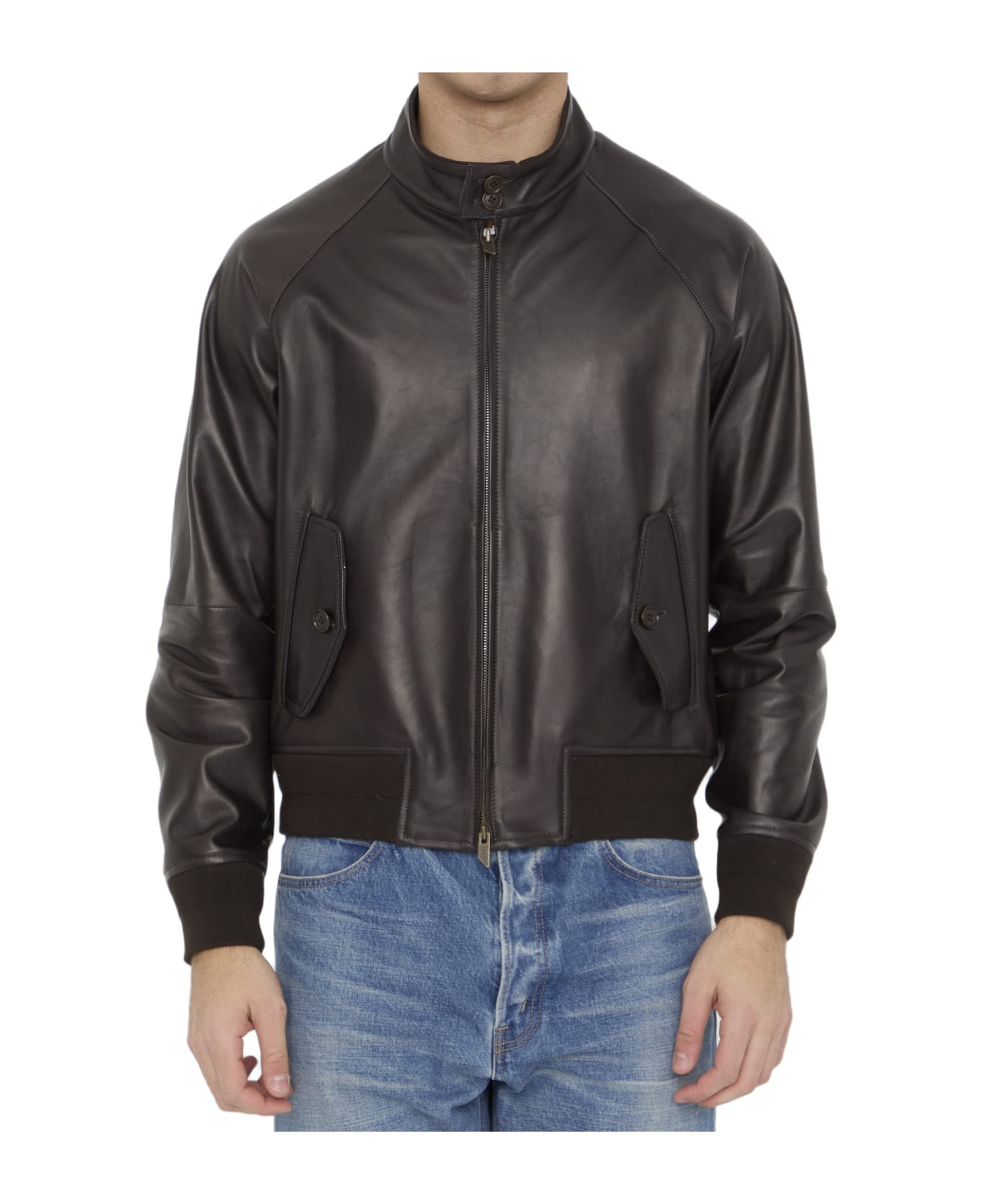 Salvatore Santoro Leather Jacket - BROWN