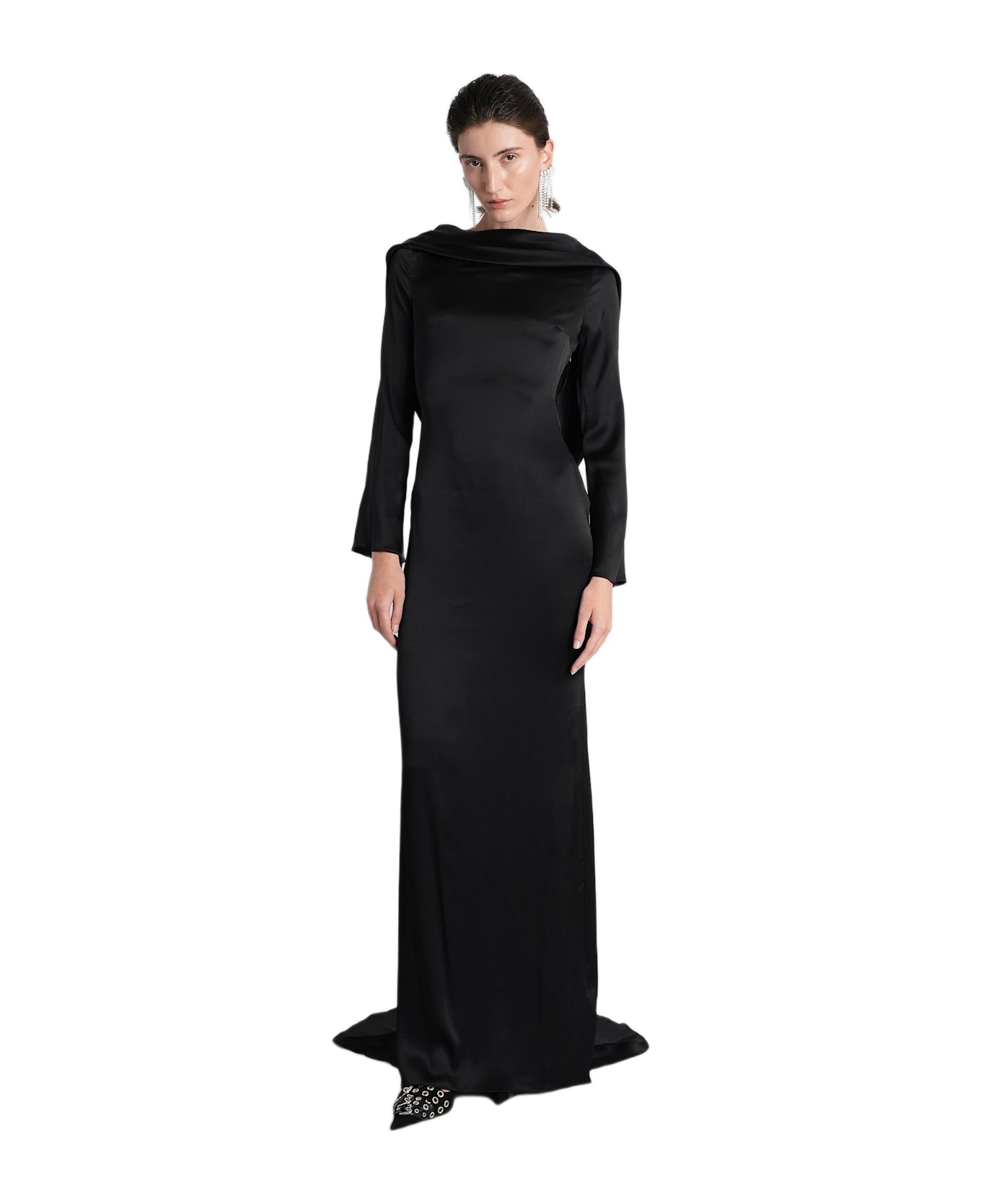 Giuseppe di Morabito Long Dress In Black Acetate - black