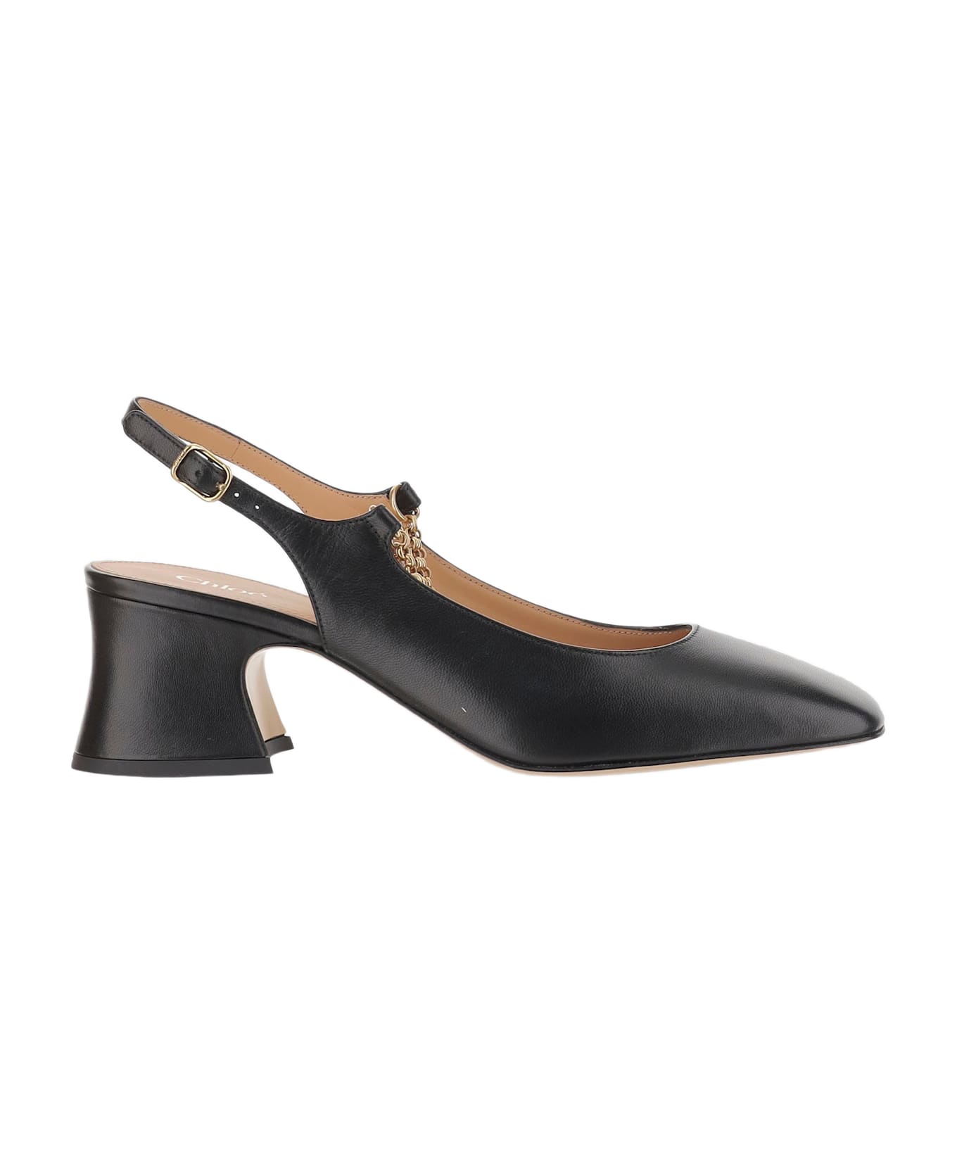 Chloé Charms Slingback Pumps - Black