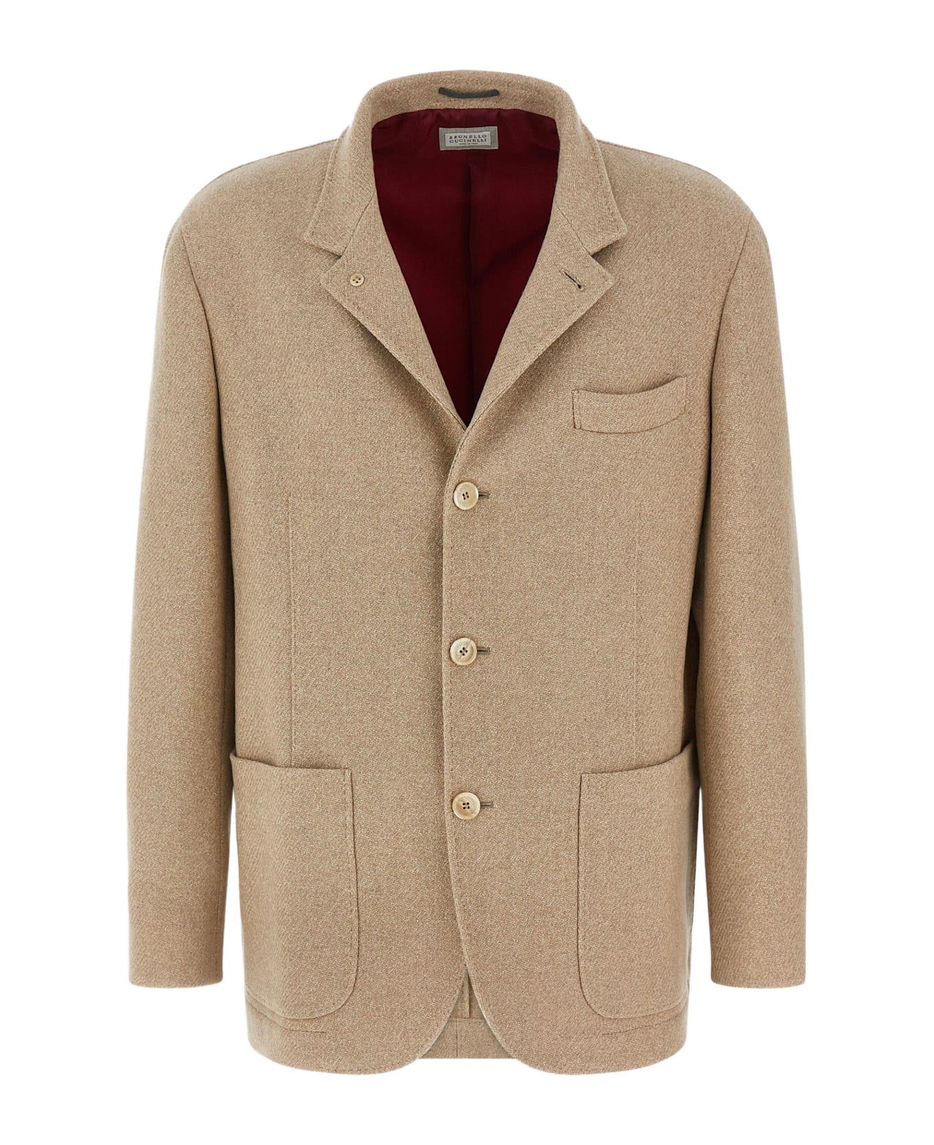 Brunello Cucinelli Beige Wool Blend Casual Jacket - CORTECCIA