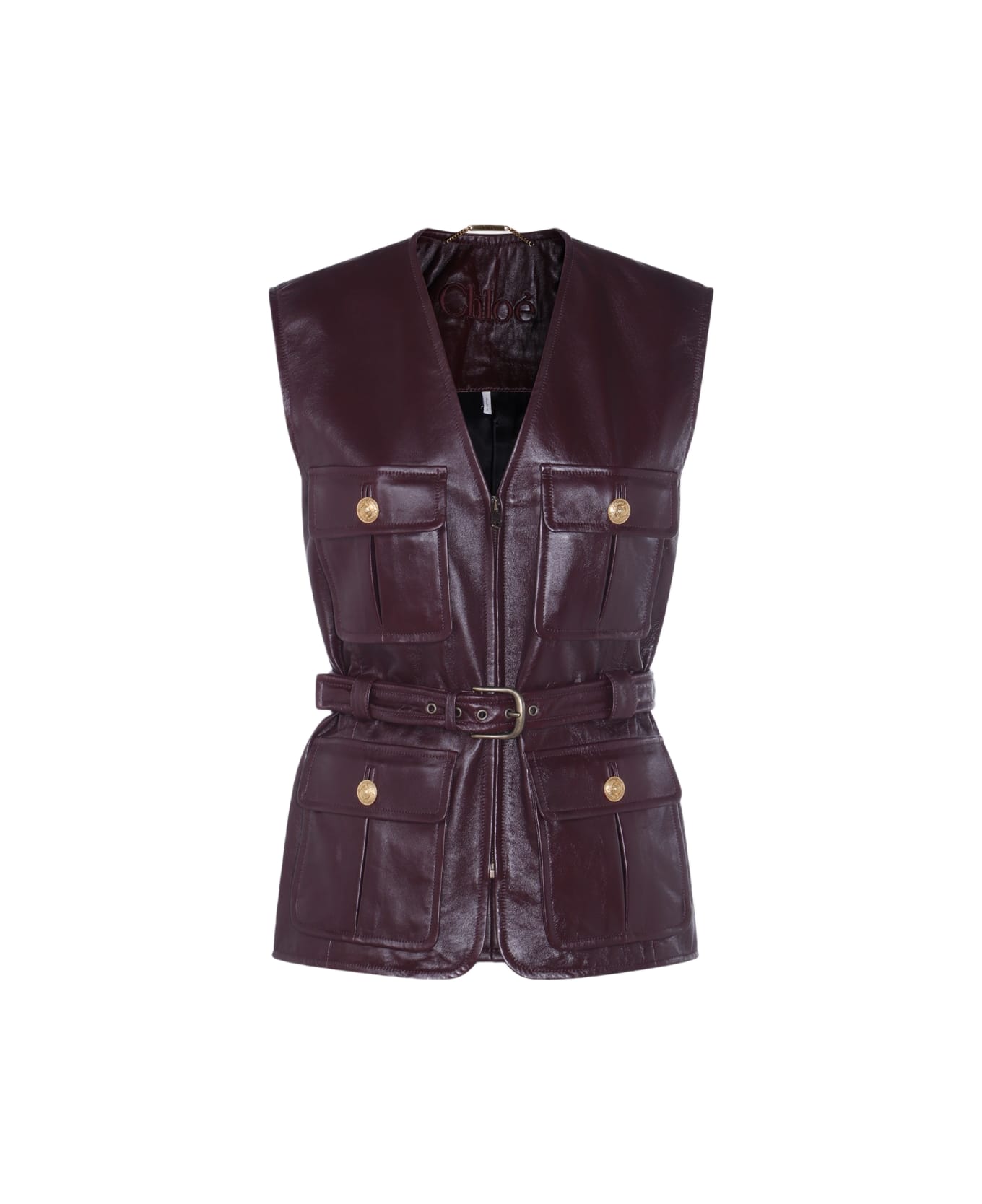 Chloé Brown Leather Jacket - CRAFTY BROWN
