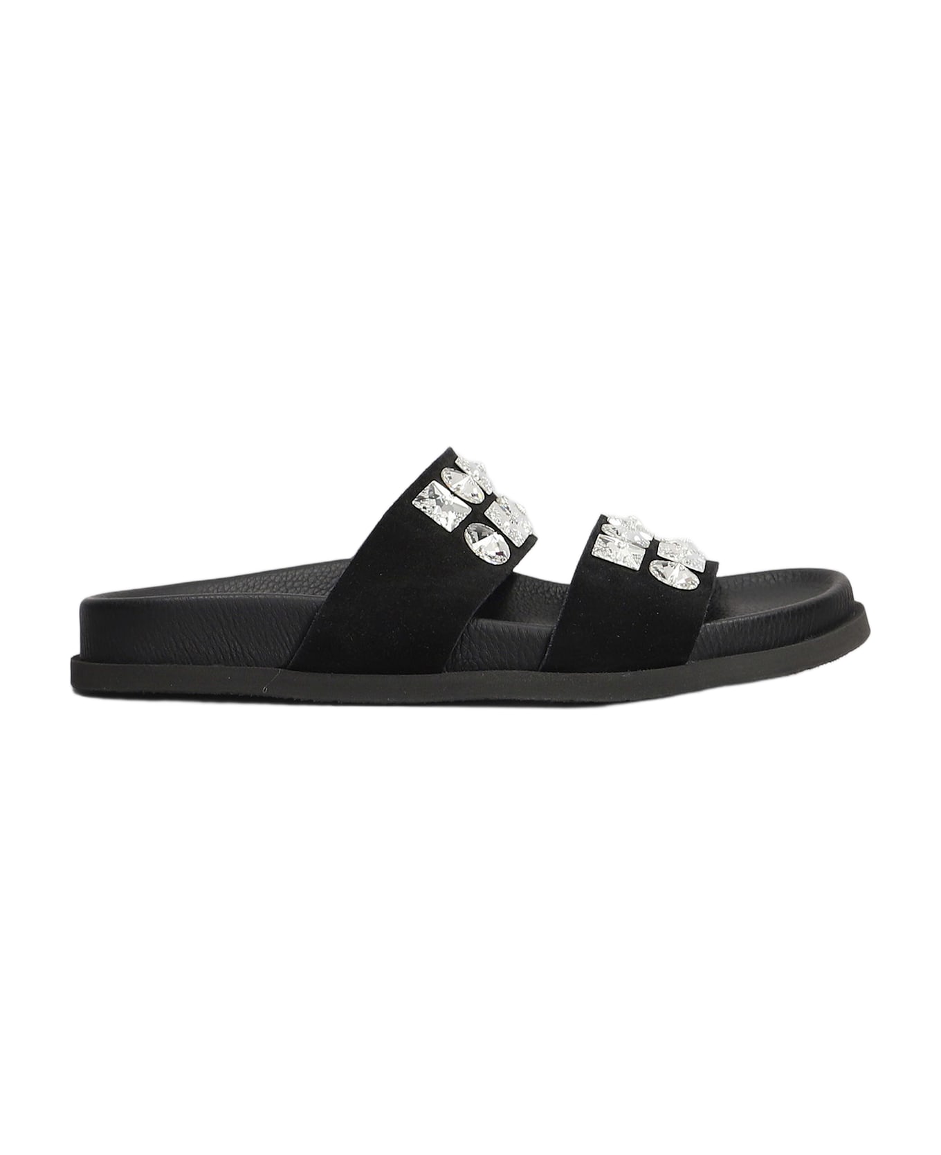 Pedro Garcia Dilys Flats In Black Suede - black