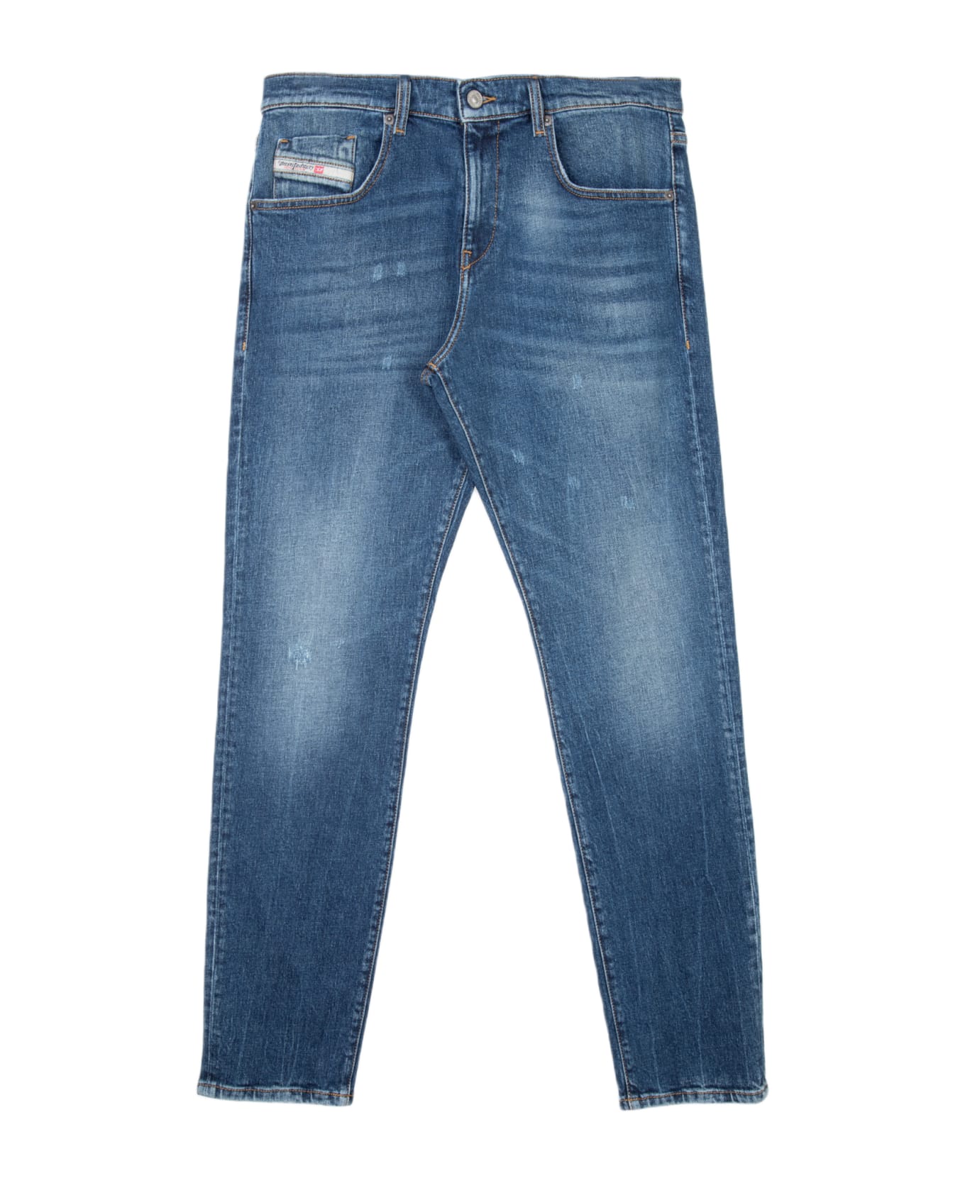 Diesel 2019 D-strukt L.30 Washed medium blue slim fit jeans - 2019 D-Strukt - Denim blu ボトムス