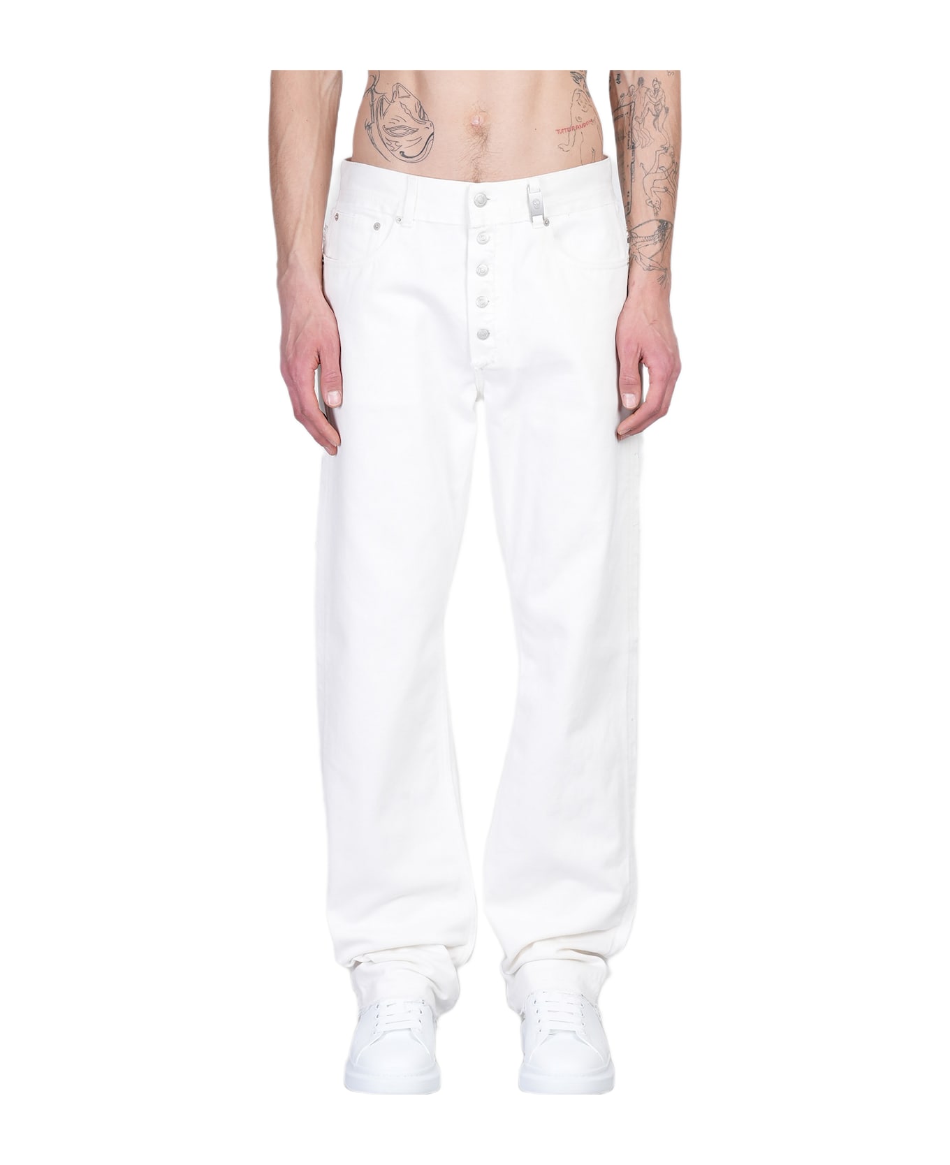 Alexander McQueen Jeans In White Cotton - white