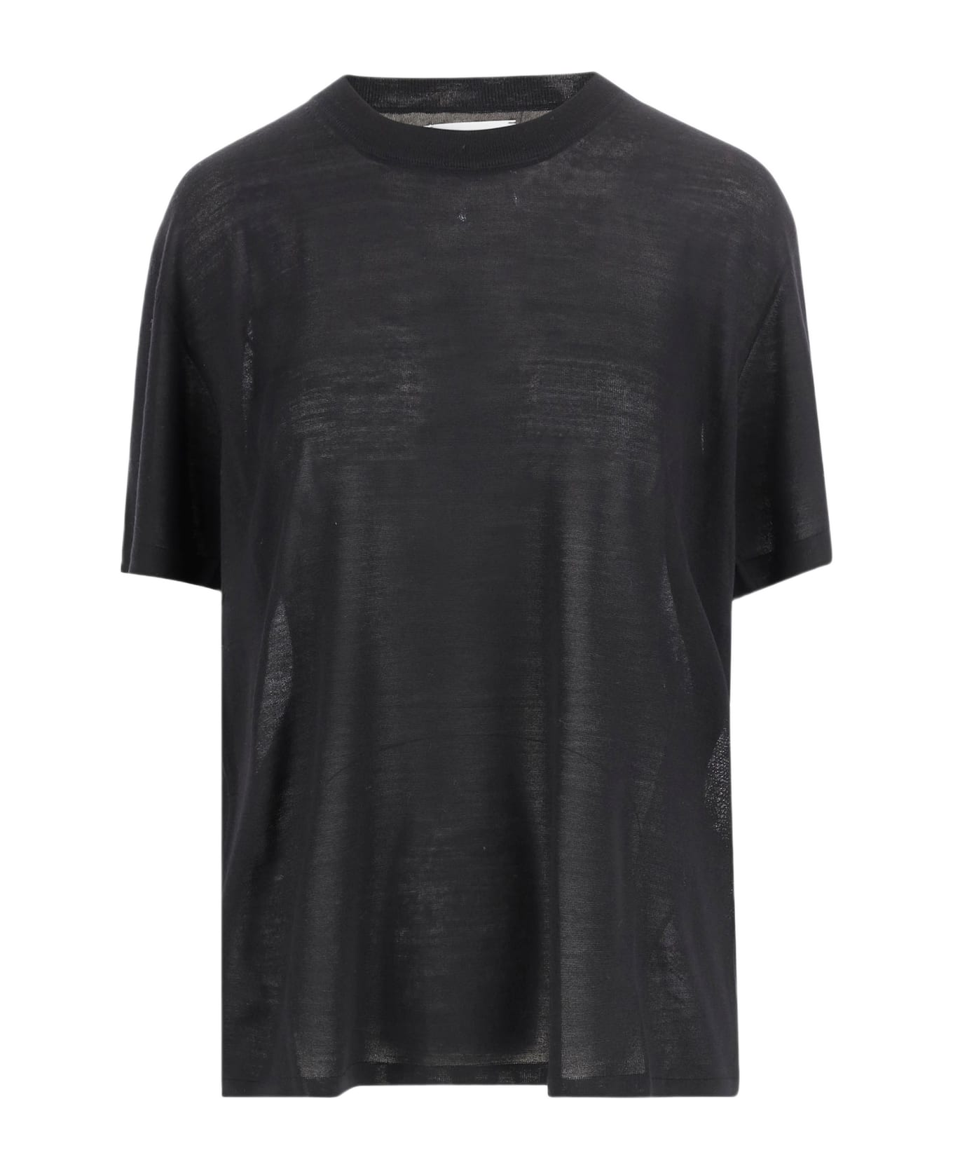 Armarium Wool T-shirt With Logo - Black