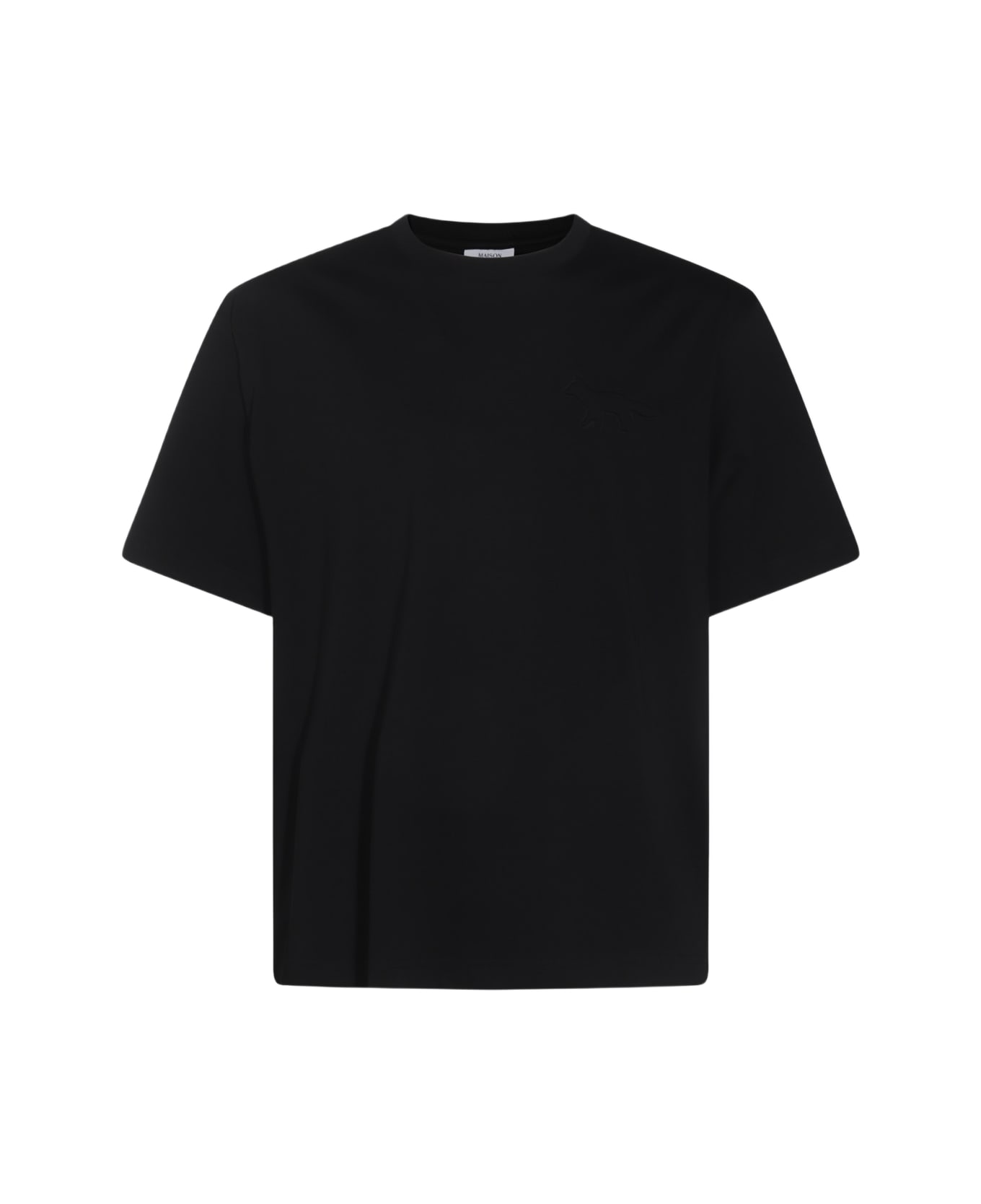 Maison Kitsuné Black Cotton T-shirt Maison Kitsuné
