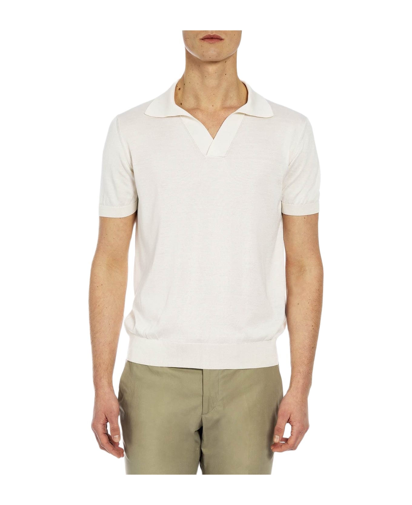 Larusmiani 'harry' Polo Polo Shirt - Ivory ポロシャツ