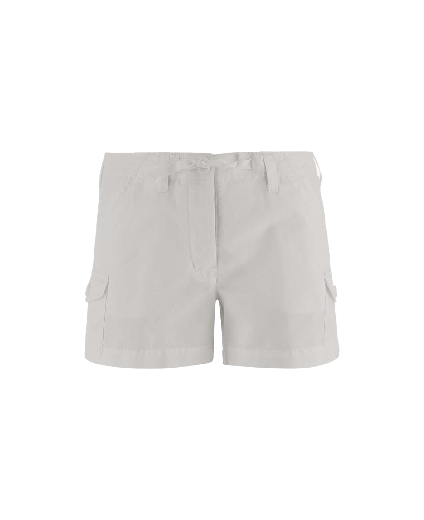 Aspesi Cotton And Linen Short Pants - White ショートパンツ