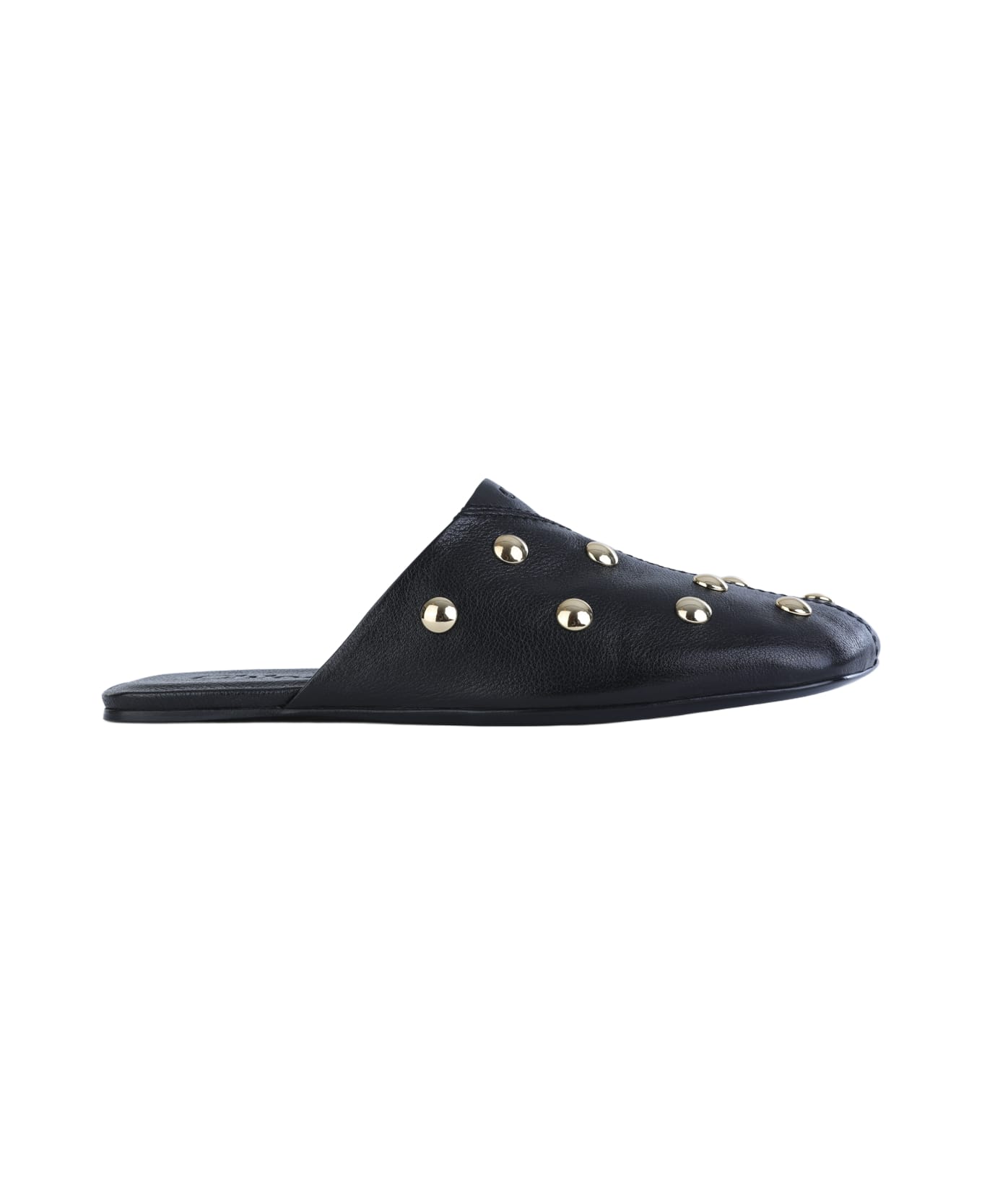 Chloé Black Leather Flats - Black