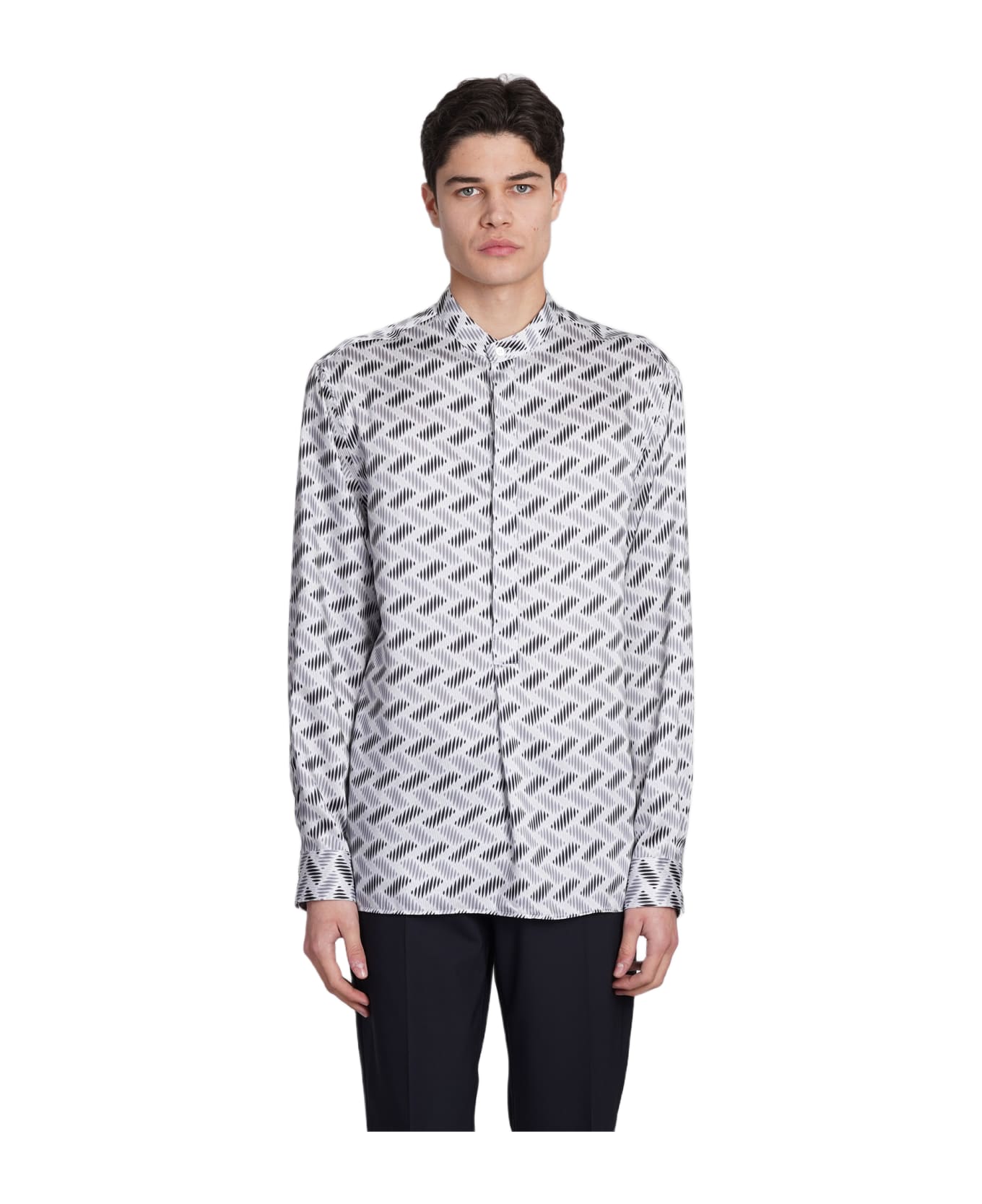 Emporio Armani Shirt In Grey Polyester - grey