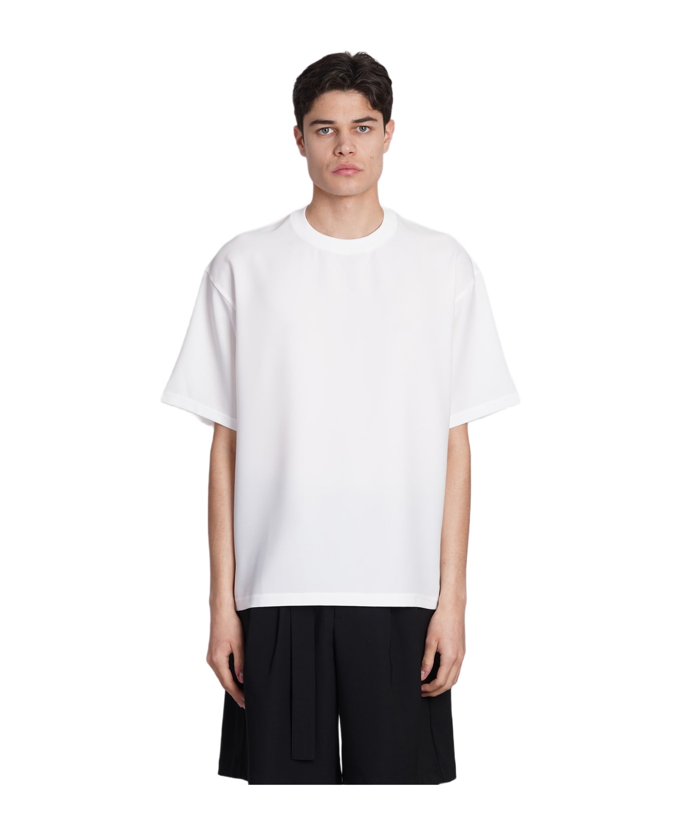 Attachment T-shirt In White Polyester - white シャツ