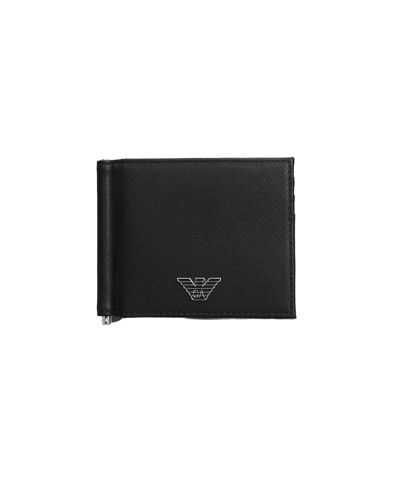 Emporio Armani Wallet In Black Polyamide - Black 財布