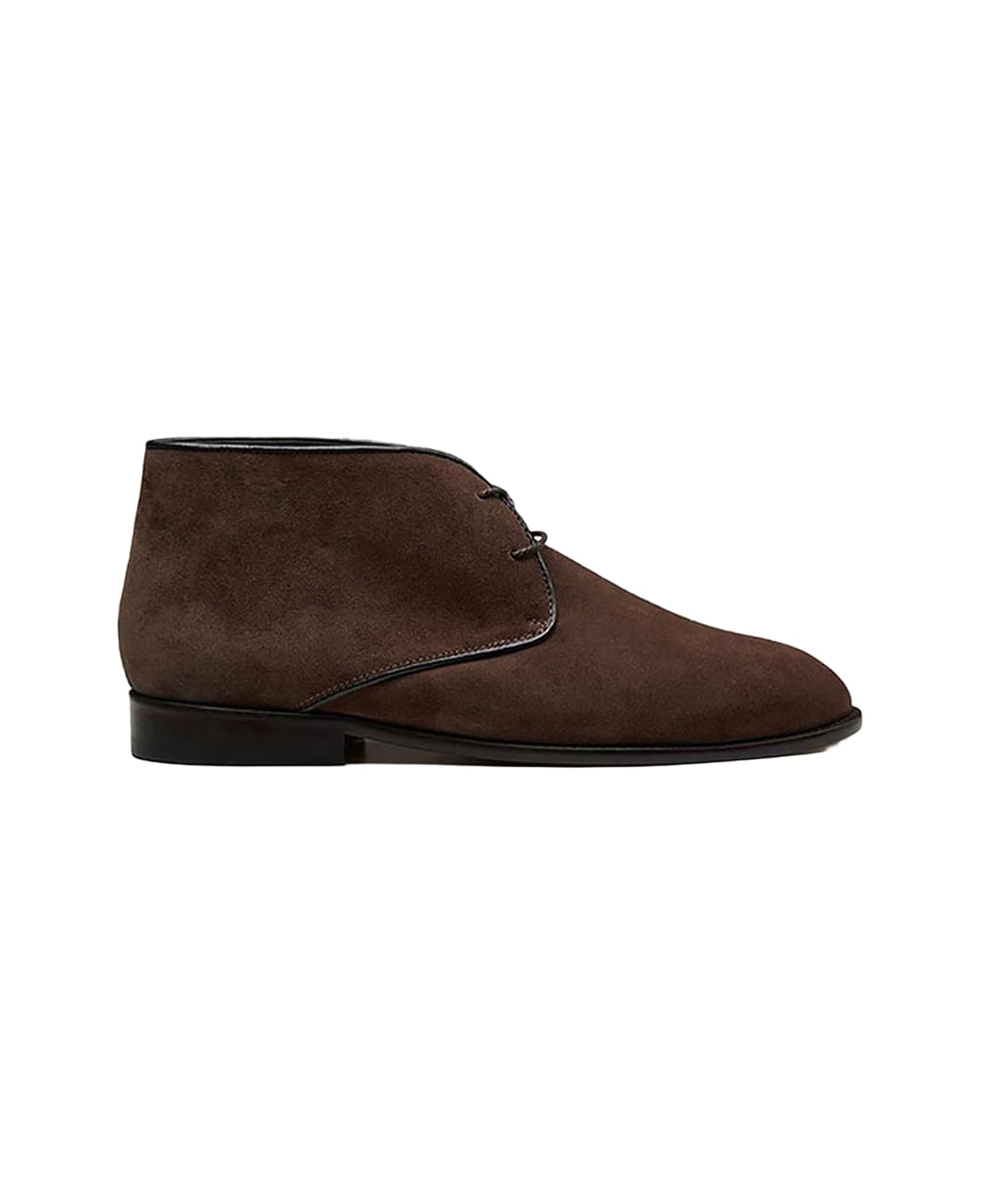 CB Made in Italy Dark Suede Boots Vento - Brown